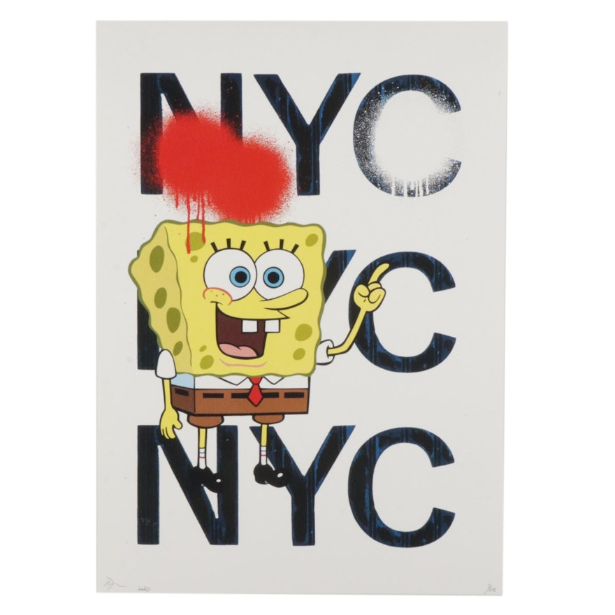 Death NYC Spongebob Squarepants Pop Art Graphic Print, 2020