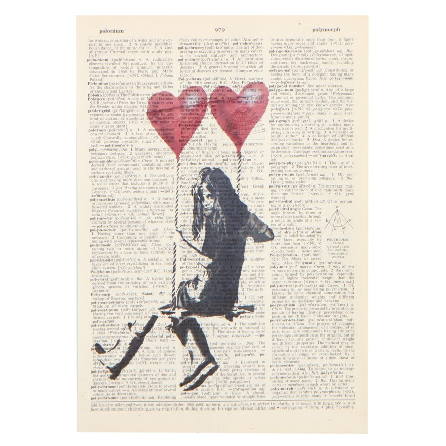 Figural Offset Lithograph After Banksy, 21st Century
