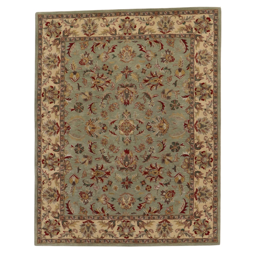 8' x 10' Hand Tufted Indo-Turkish Oushak Rug, 2010s