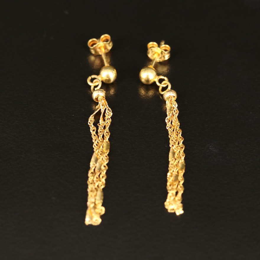 14K Tassel Earrings