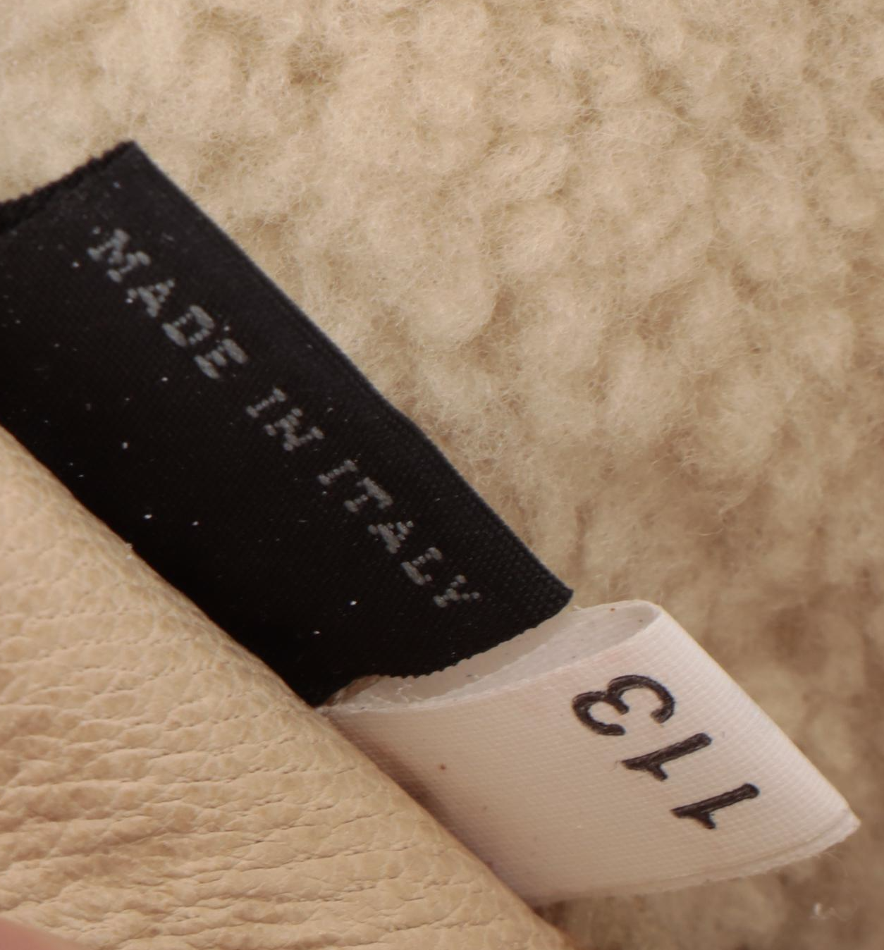 Prada Convertible Domed Bag in White Shearling with Round Stud Embellishments