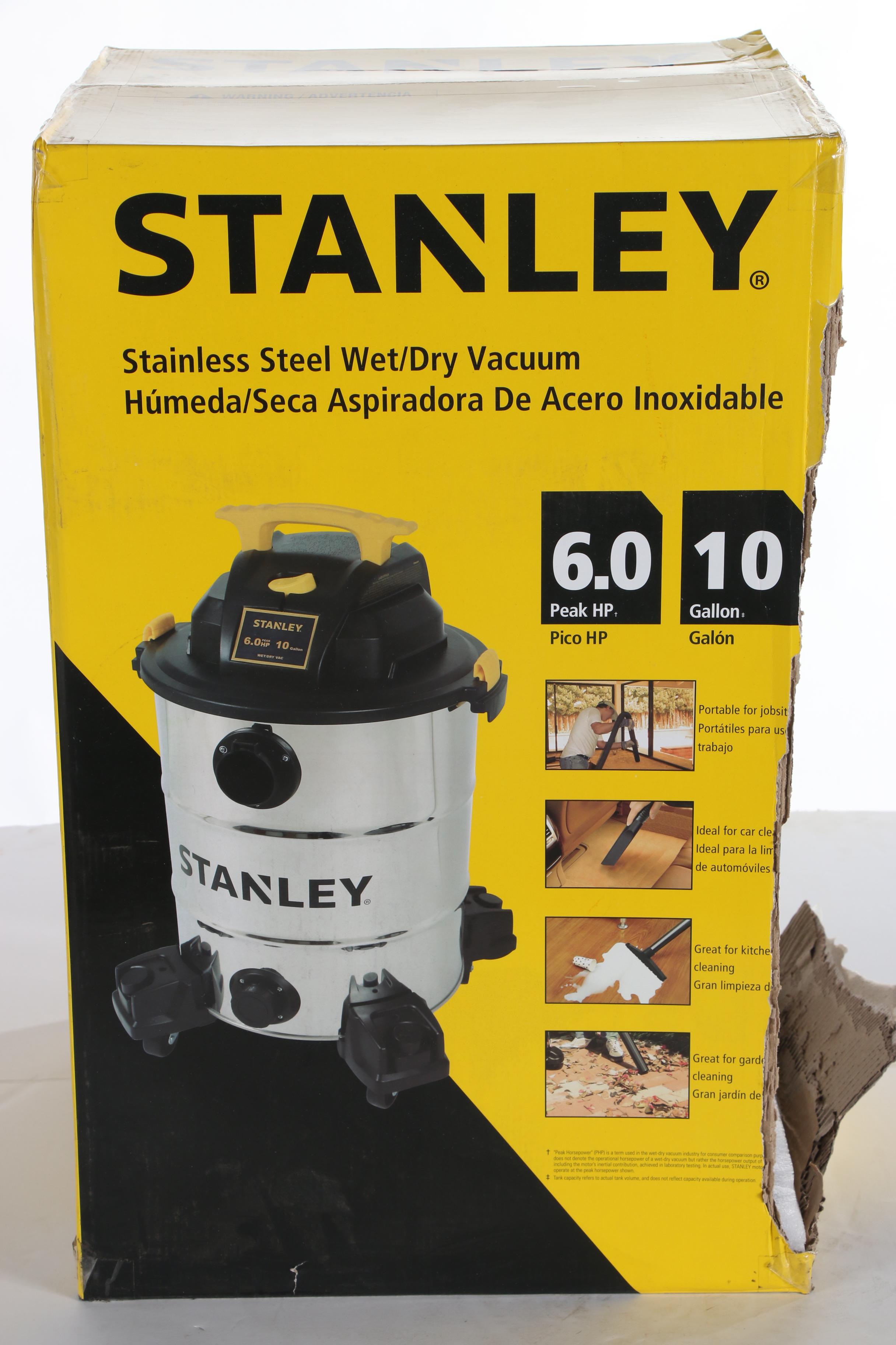 Stanley 10-Gallon Stainless Steel Wet/Dry Vacuum