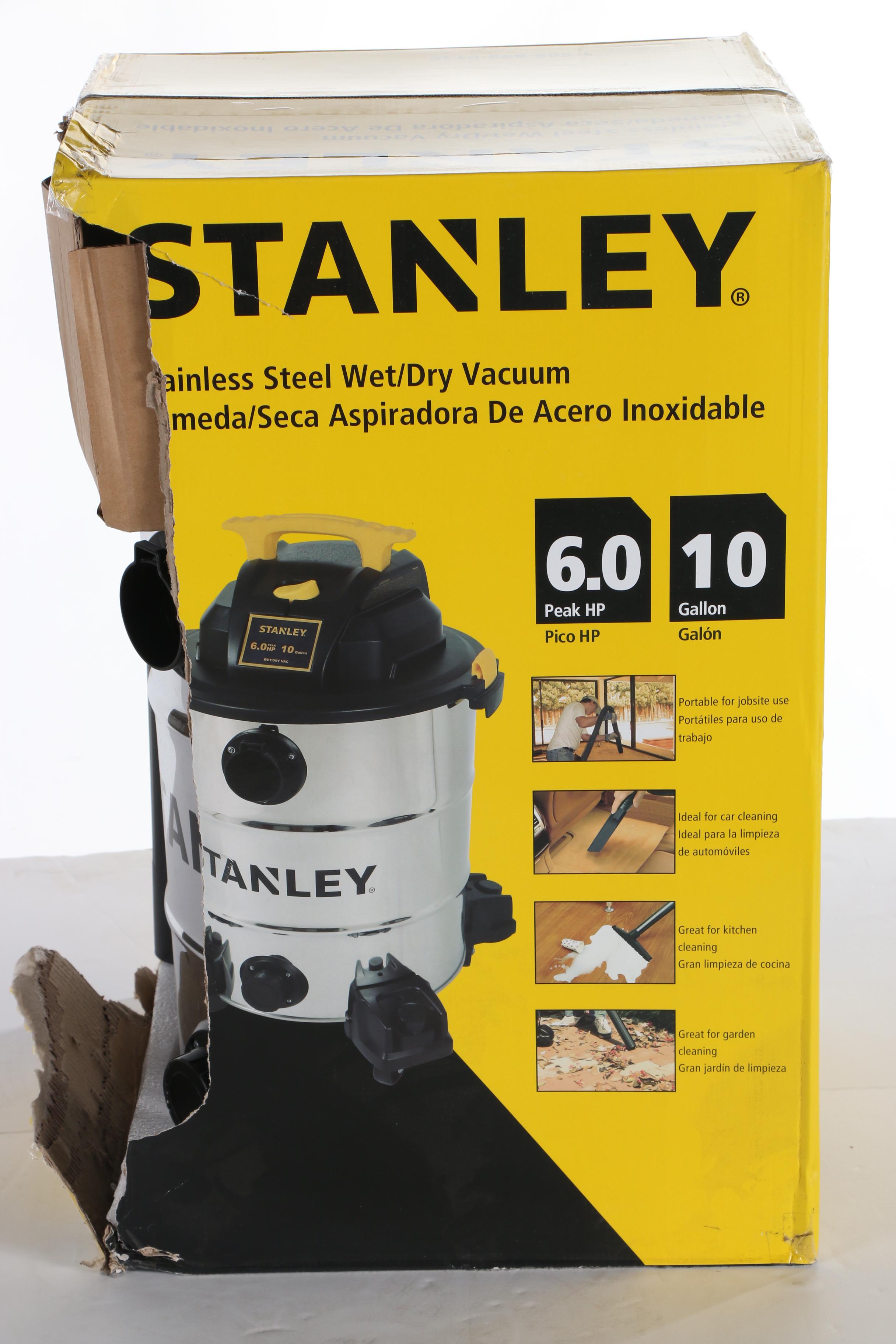 Stanley 10-Gallon Stainless Steel Wet/Dry Vacuum