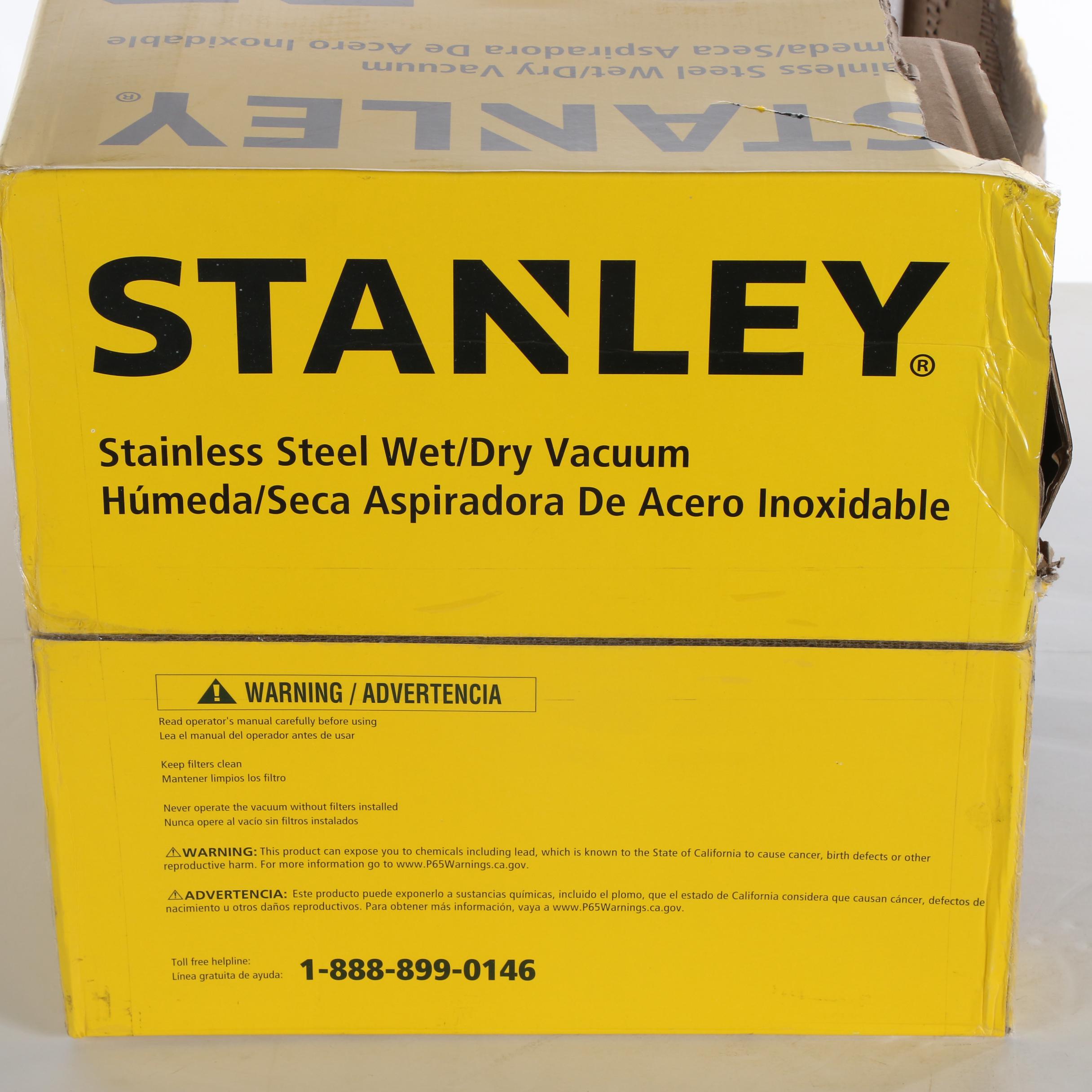 Stanley 10-Gallon Stainless Steel Wet/Dry Vacuum