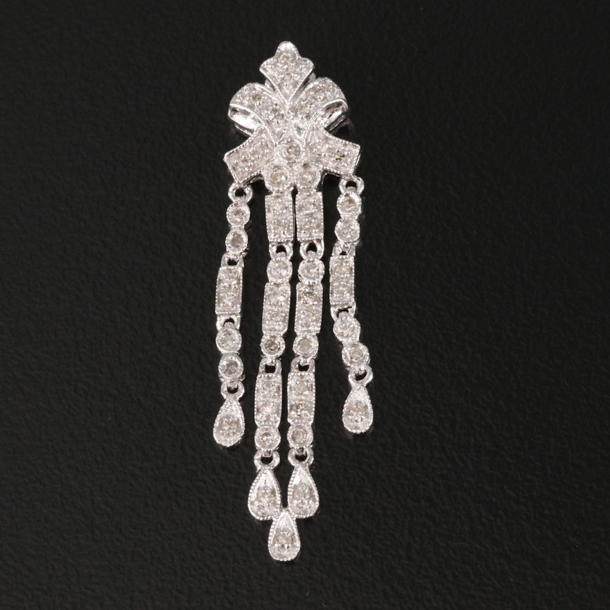 14K Diamond Fringe Pendant