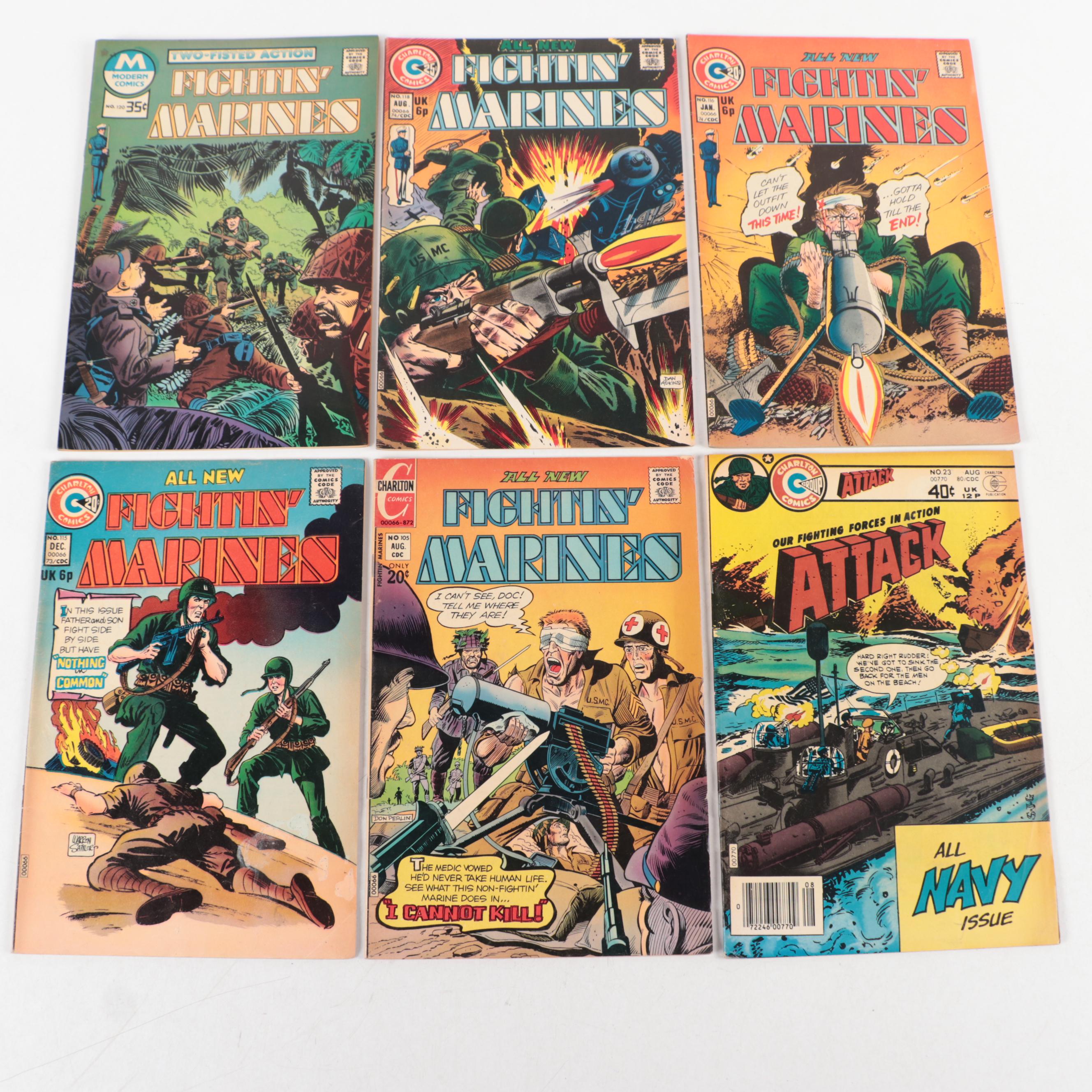 Bronze Age "Fightin' Army," "Fightin' Marines," and More Comics, 1970s