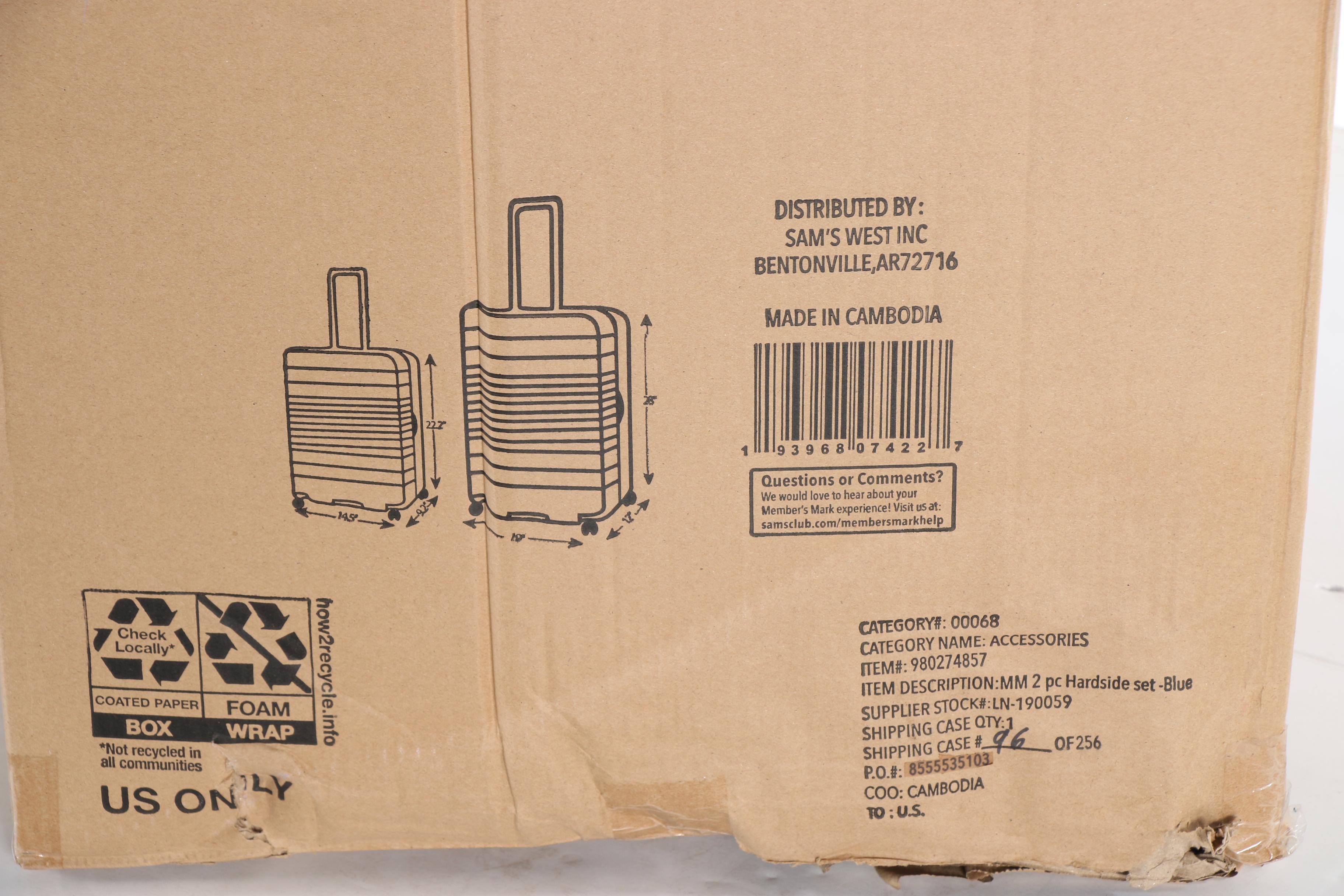 Samsonite Astute NXT 2-Piece Hardside Luggage Set in Blue/Black