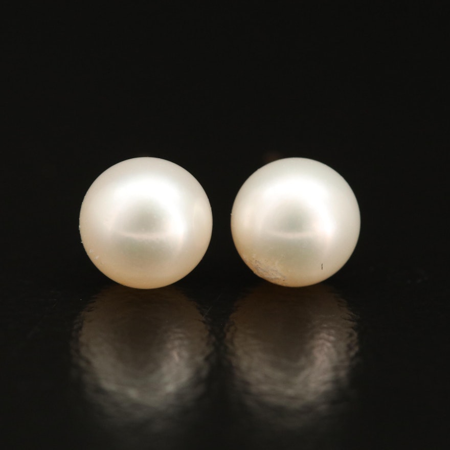 10K Pearl Stud Earrings