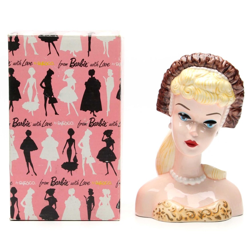 Enesco for Mattel "Evening Splendor" Ceramic Barbie Vase