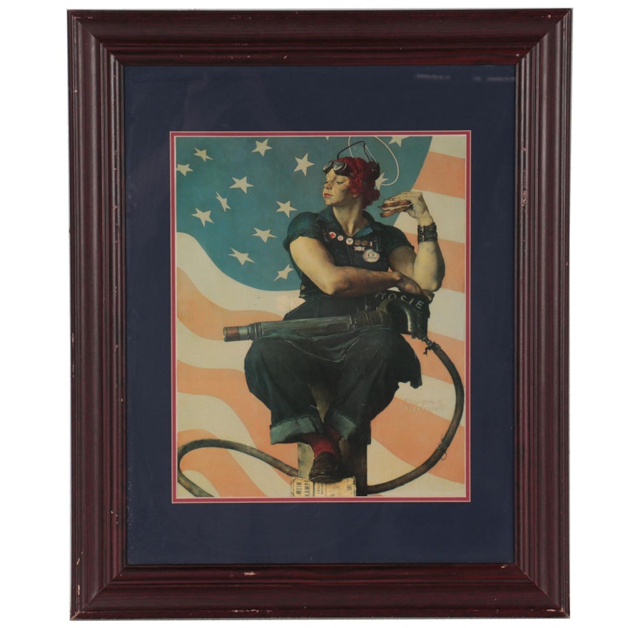 Offset Lithograph of Rosie the Riveter, Late 20th Century