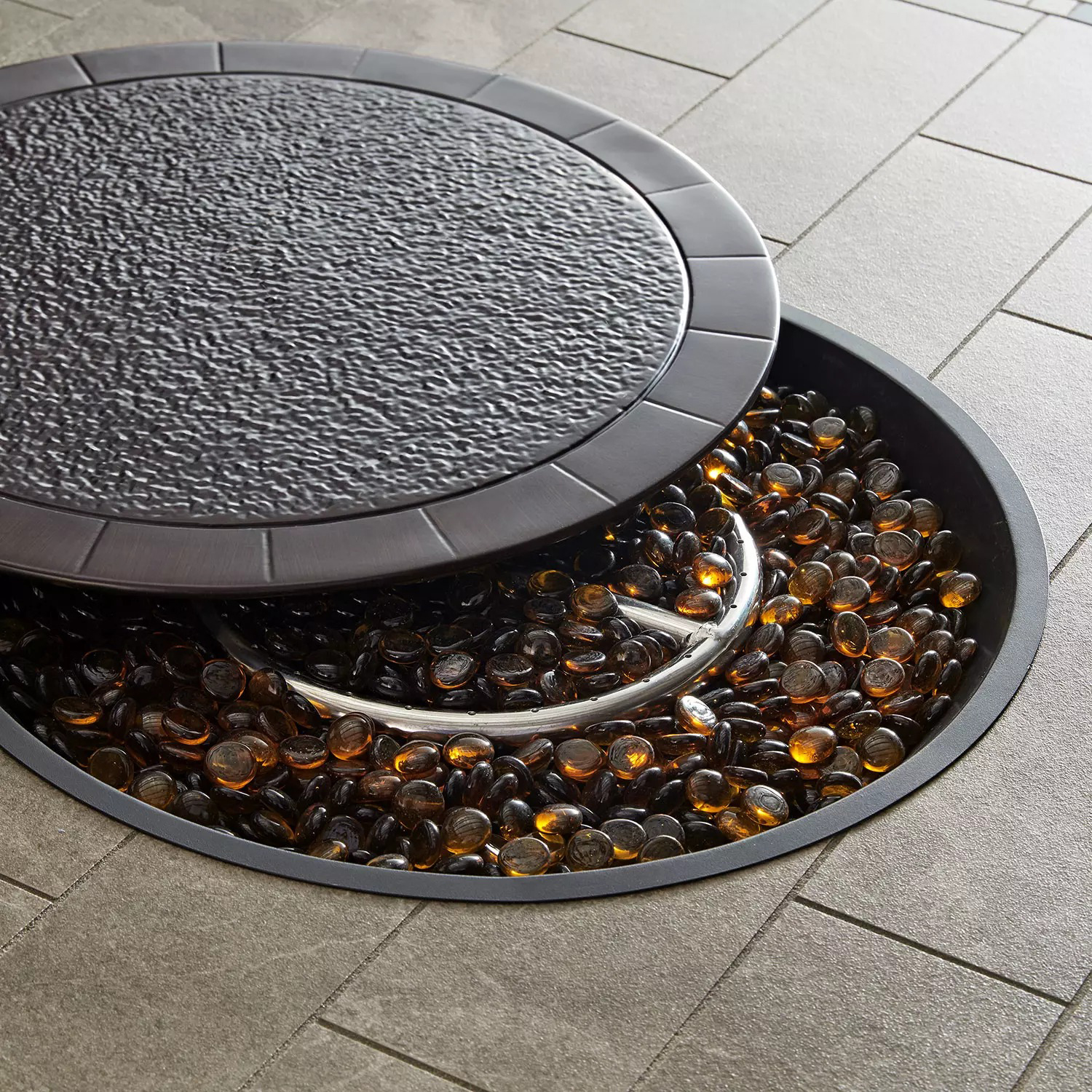 Agio "Heritage Collection" 7-Piece Balcony Fire Pit Dining Set