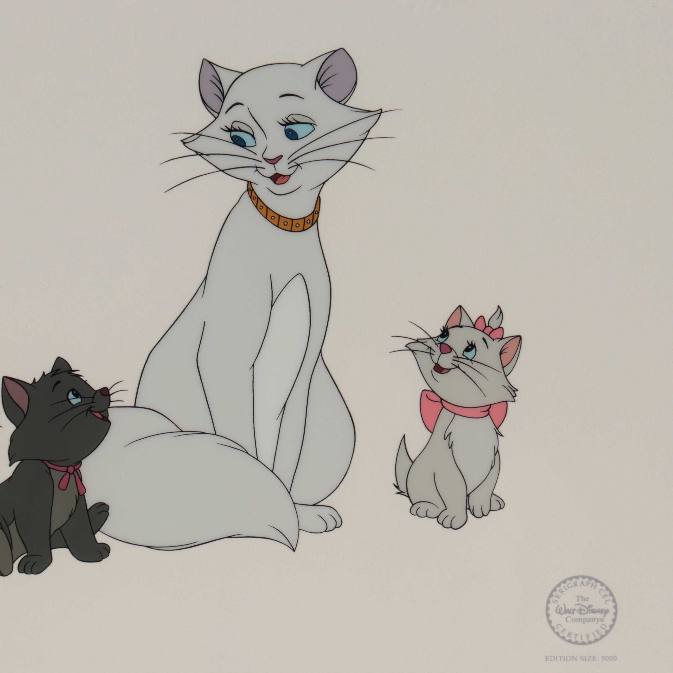 Disney "The Aristocats" Sericel "Duchess and Her Kittens," 1994