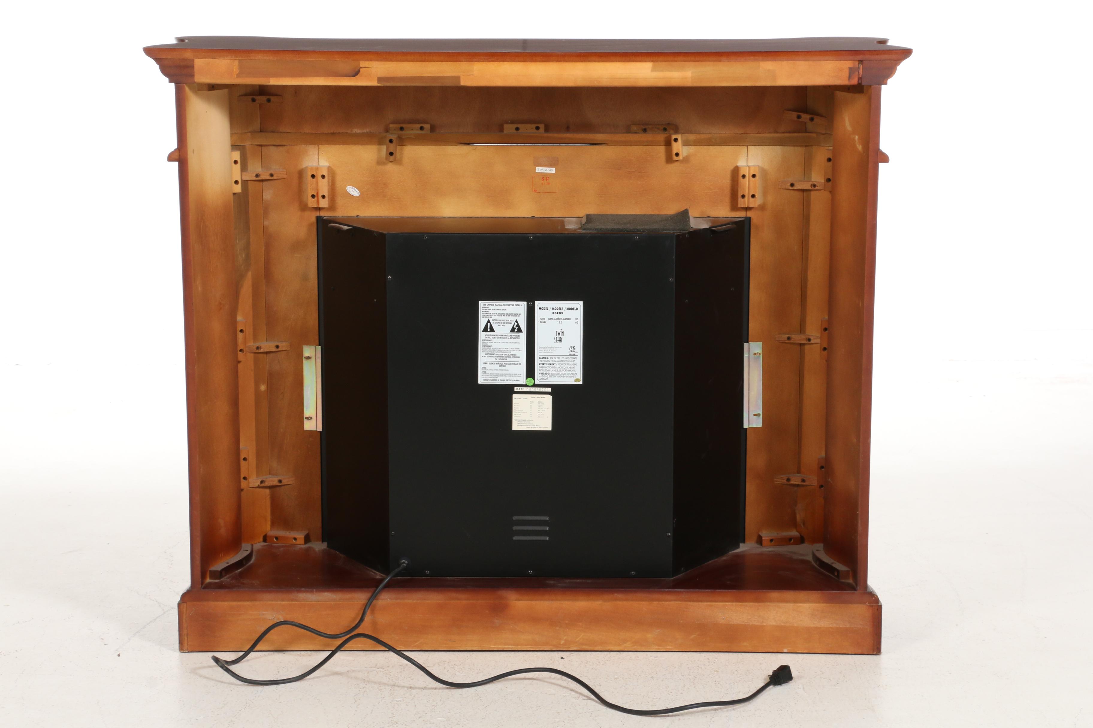 Twin Star Model 33E05 Electric Fireplace in Mahogany Case