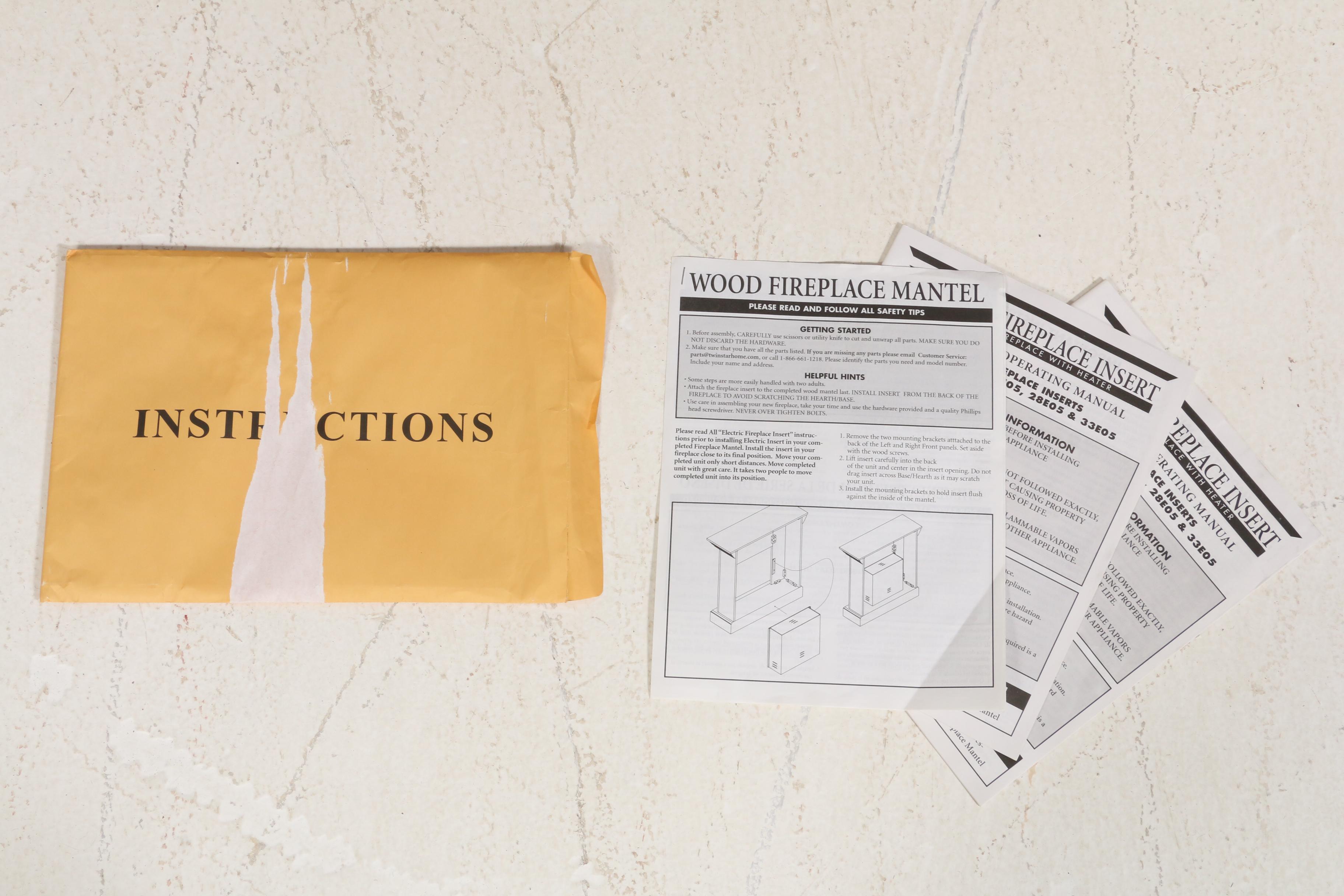 Twin Star Model 33E05 Electric Fireplace in Mahogany Case