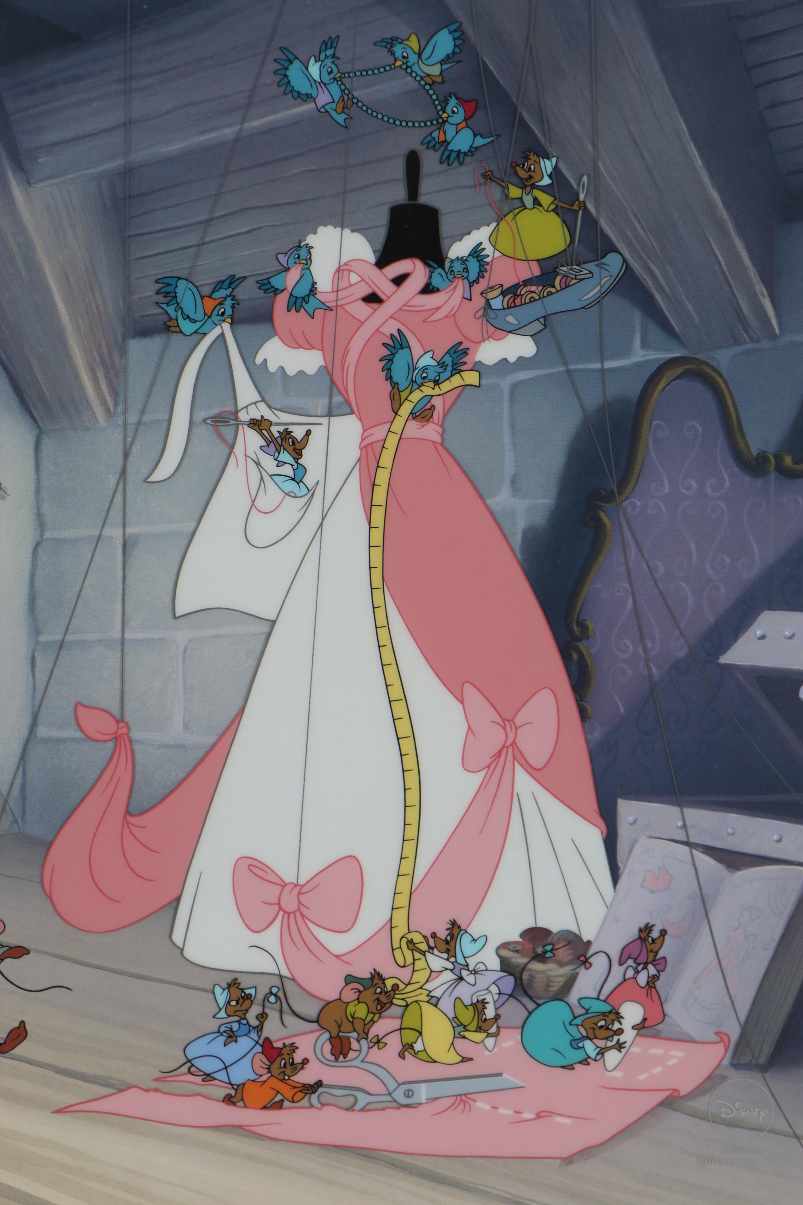 Disney "Cinderella" Sericel "A Lovely Dress for Cinderelly," 1998