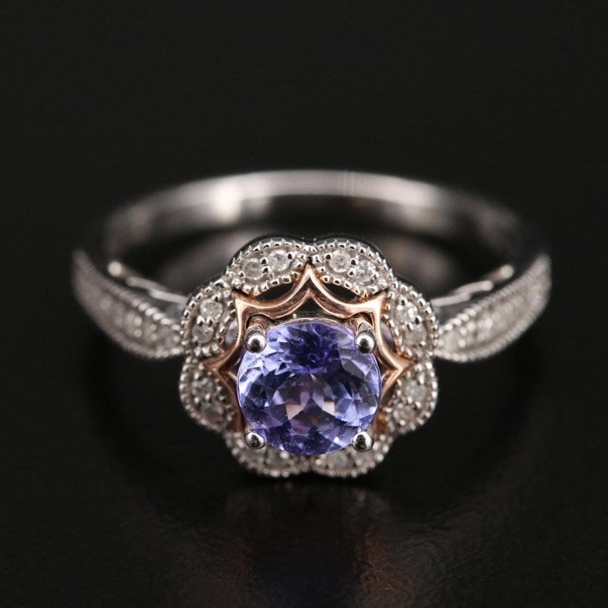 14K Tanzanite and Diamond Ring