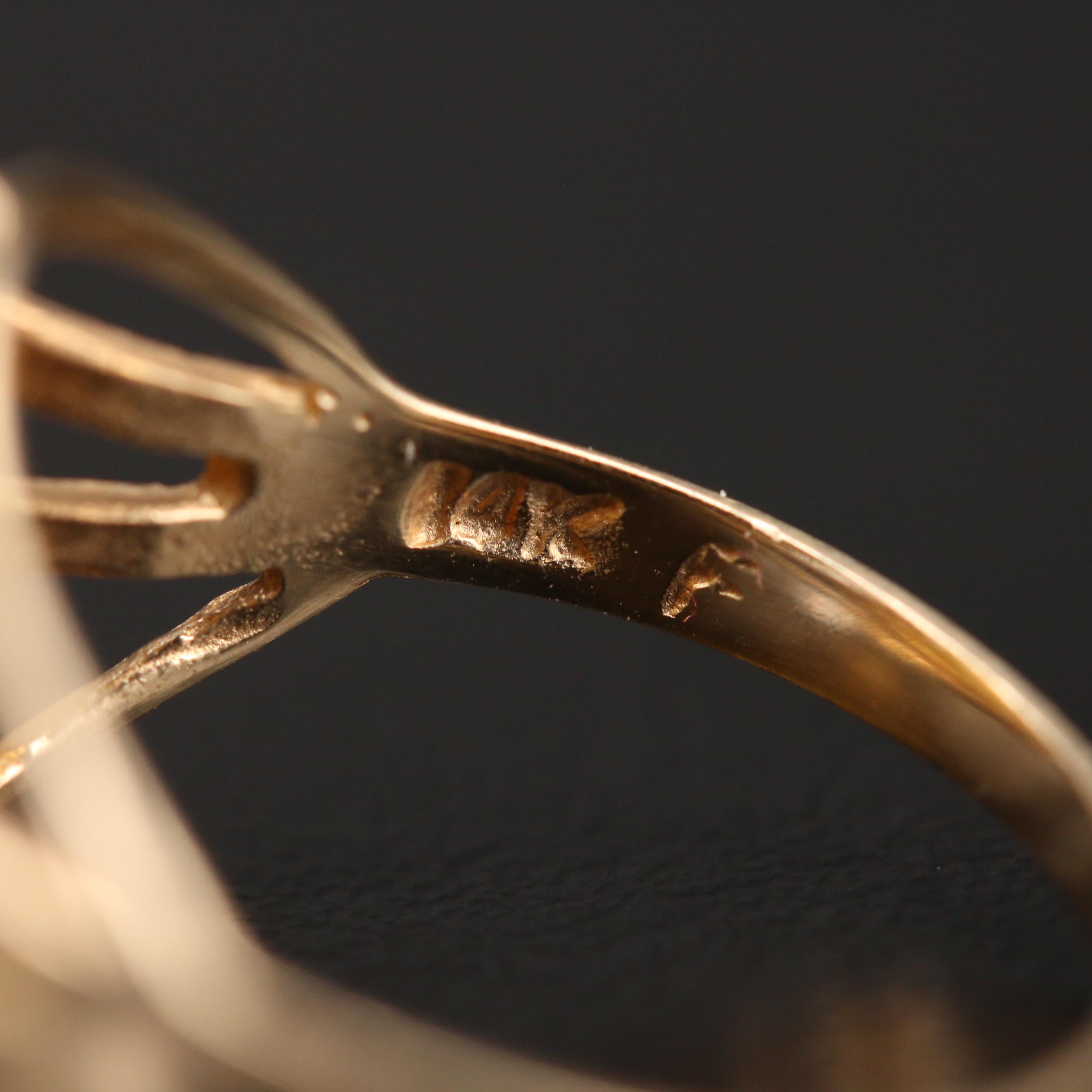 1991 3-Yuan China Panda Gold Bullion in 14K Ring with Rope Detailing