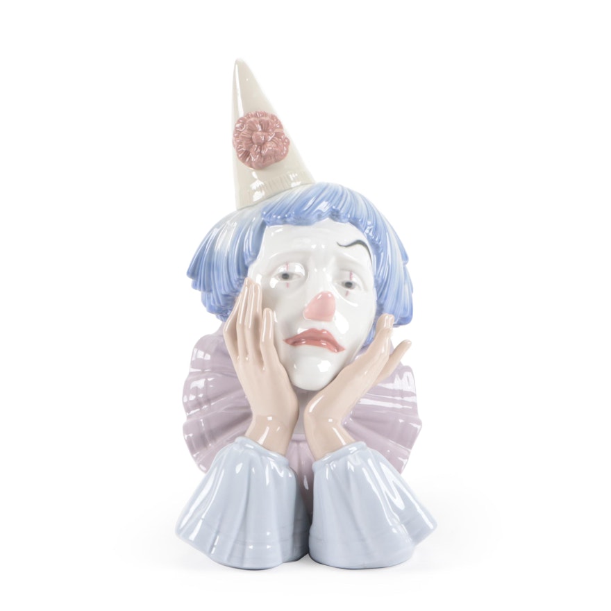 Lladró "Clown's Head" Porcelain Figurine Designed by José Puche