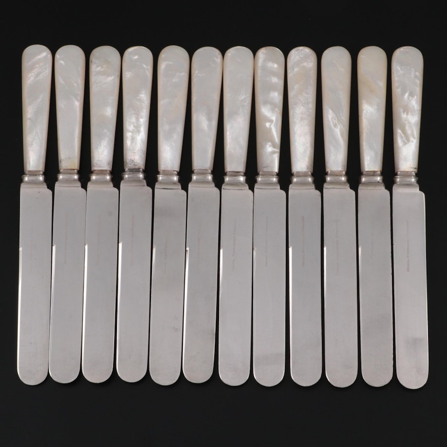 Smith, Patterson Company Mother-of-Pearl Handled Dinner Knives