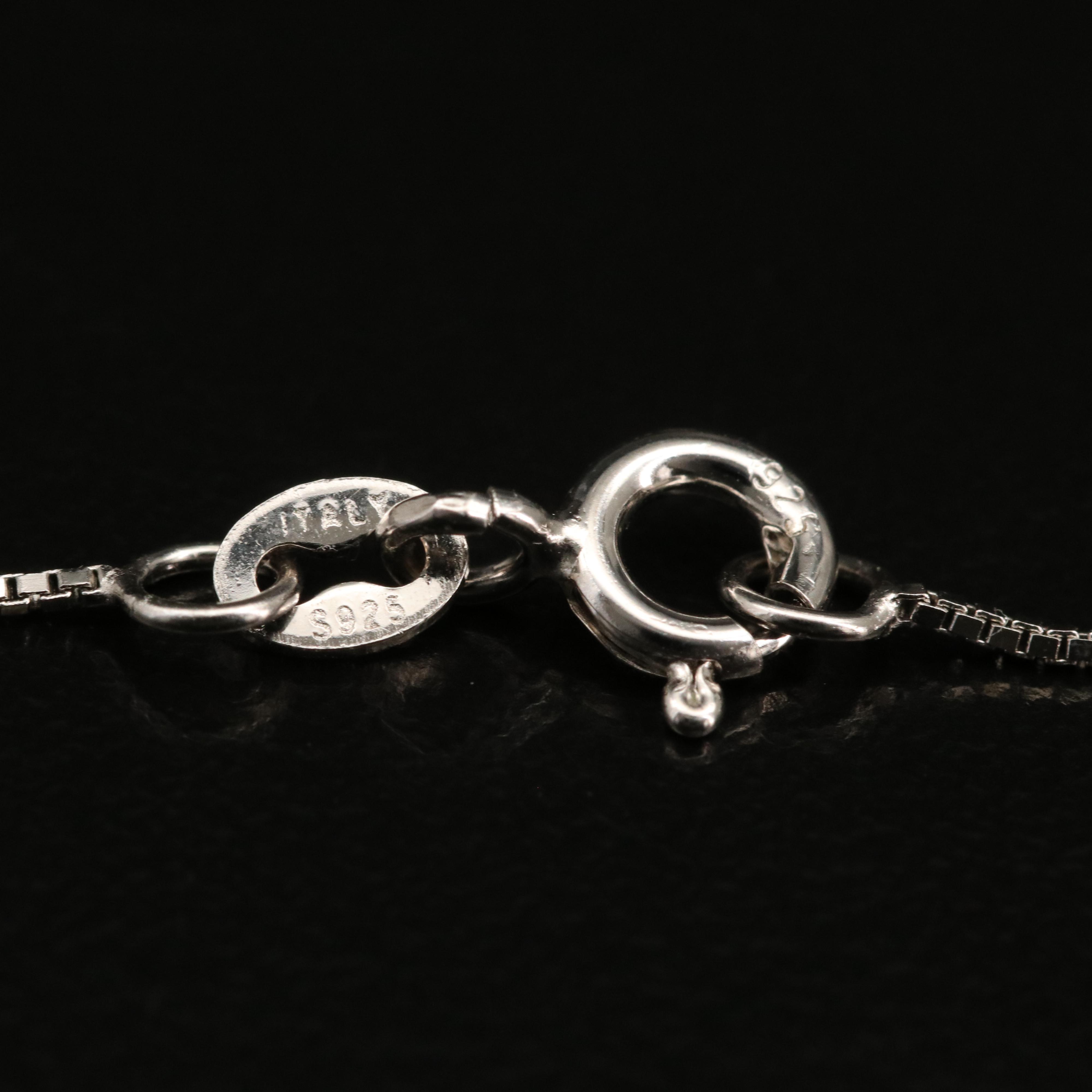 Sterling Silver Diamond Pendant Necklace