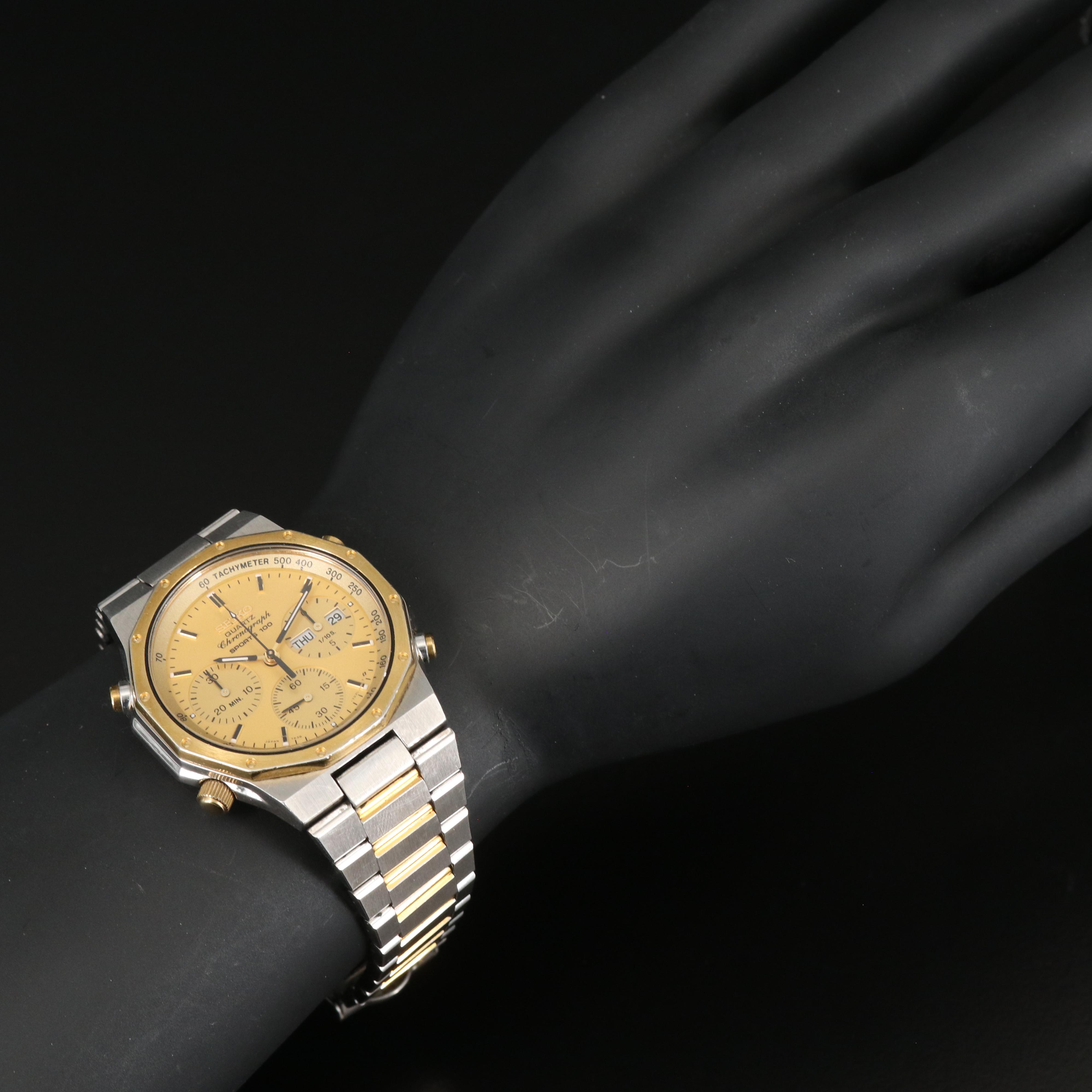 Seiko Quartz Chronograph Sports 100 Watch