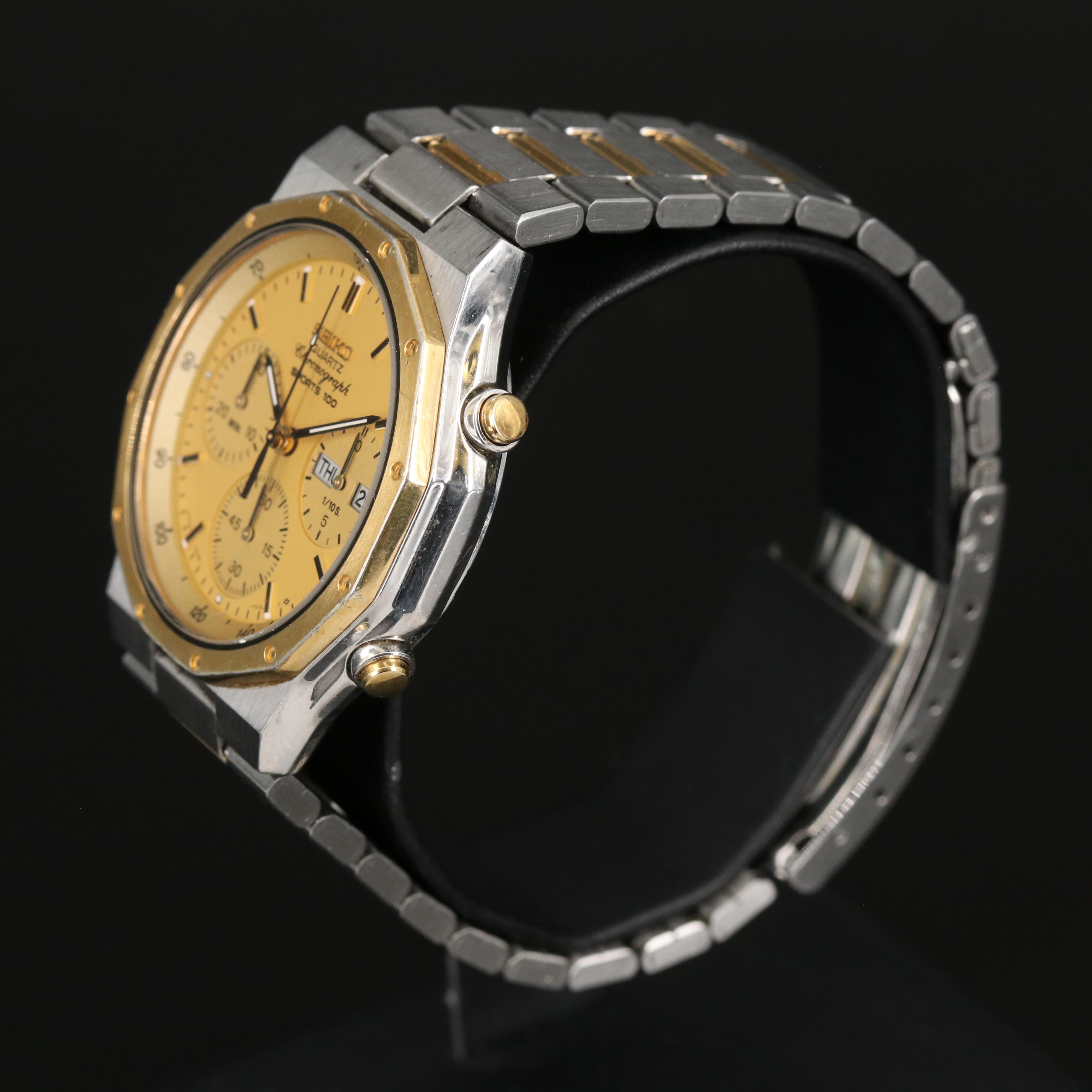 Seiko Quartz Chronograph Sports 100 Watch