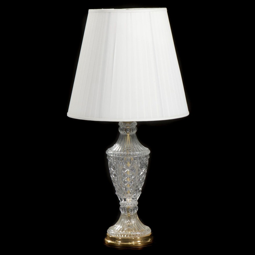 Contemporary Pressed Glass Table Lamp