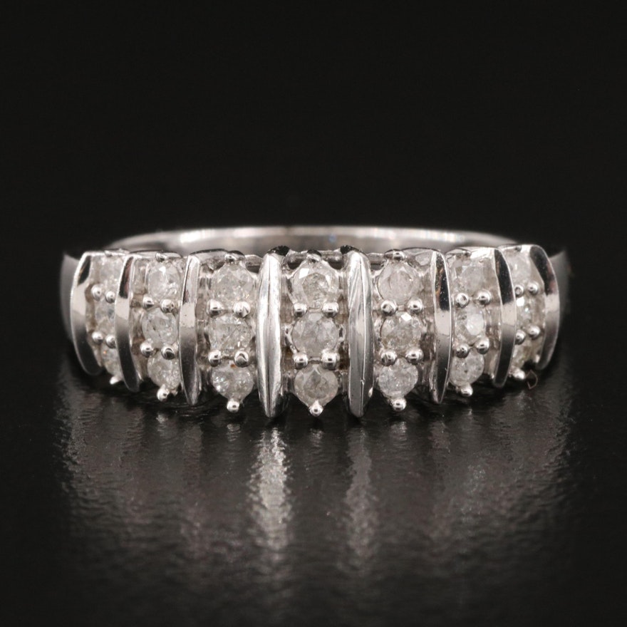 Sterling Silver Diamond Ring