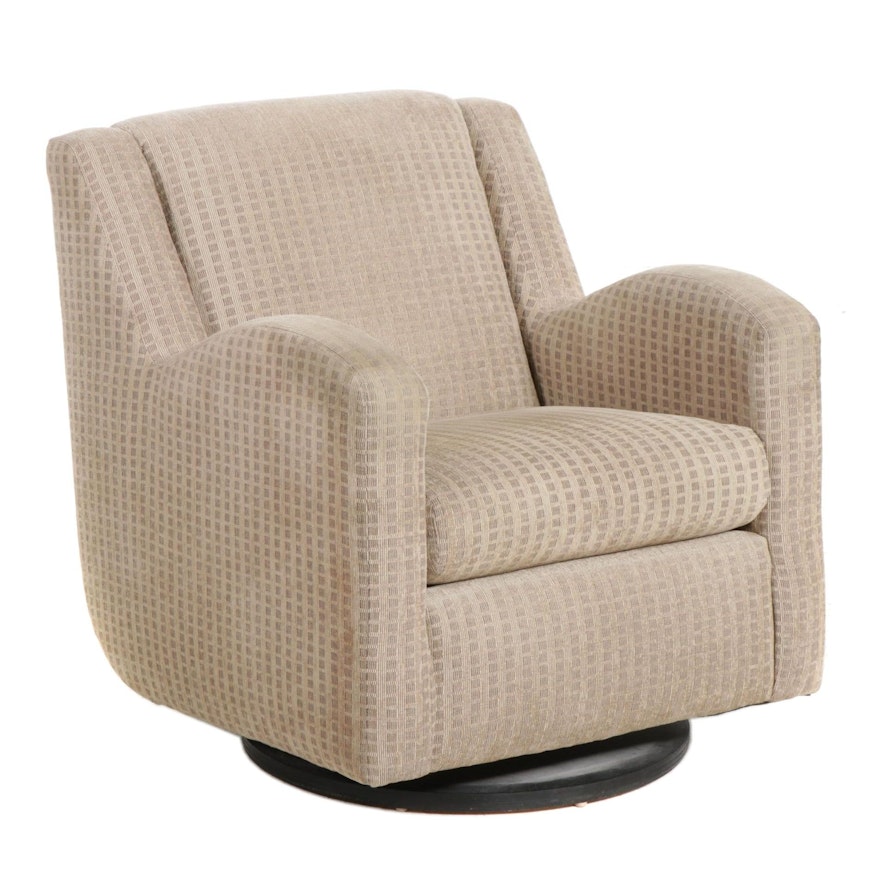 Directional Furniture Modernist Style Upholstered Swivel Rocker