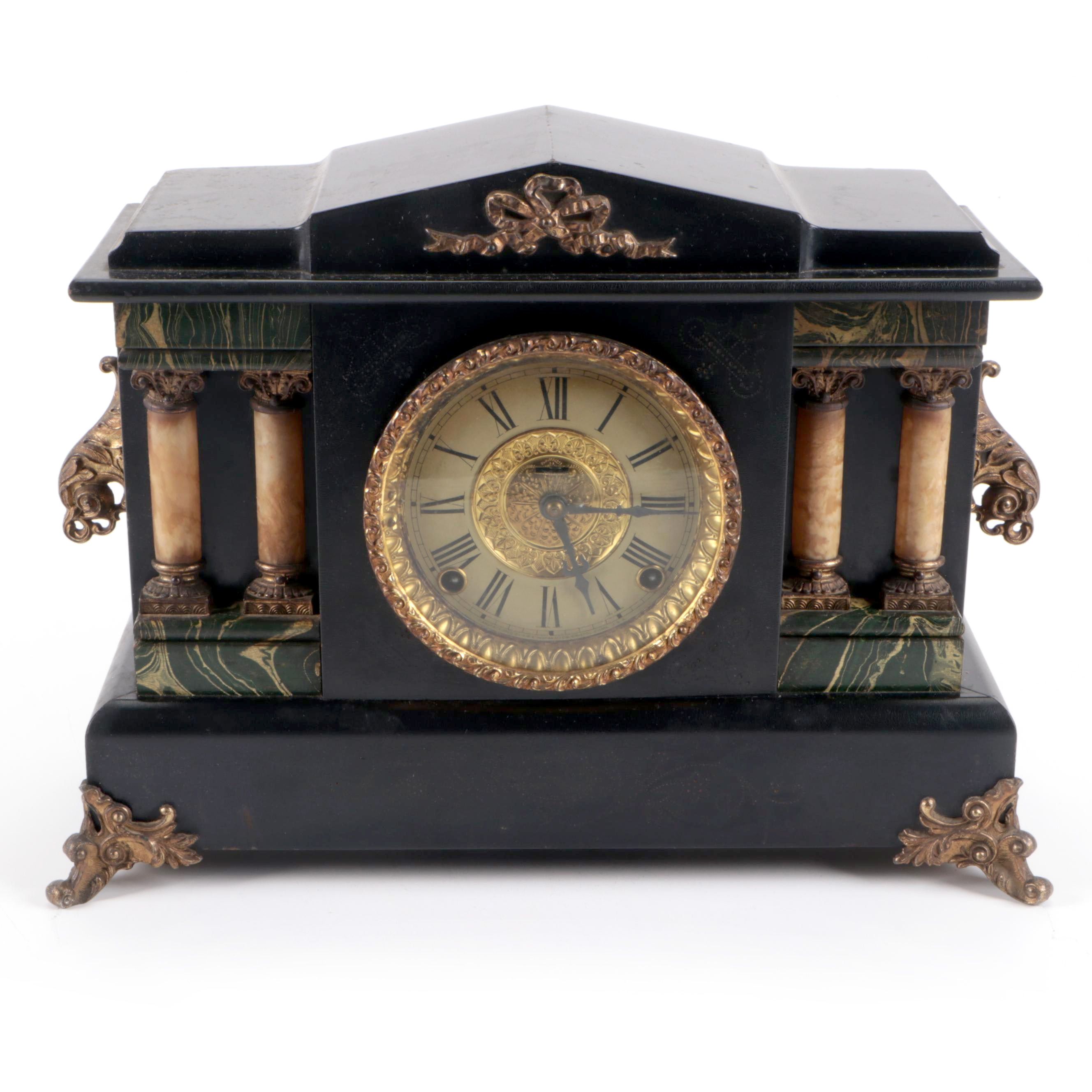 E. Ingraham Co. Adamantine Mantel Clock