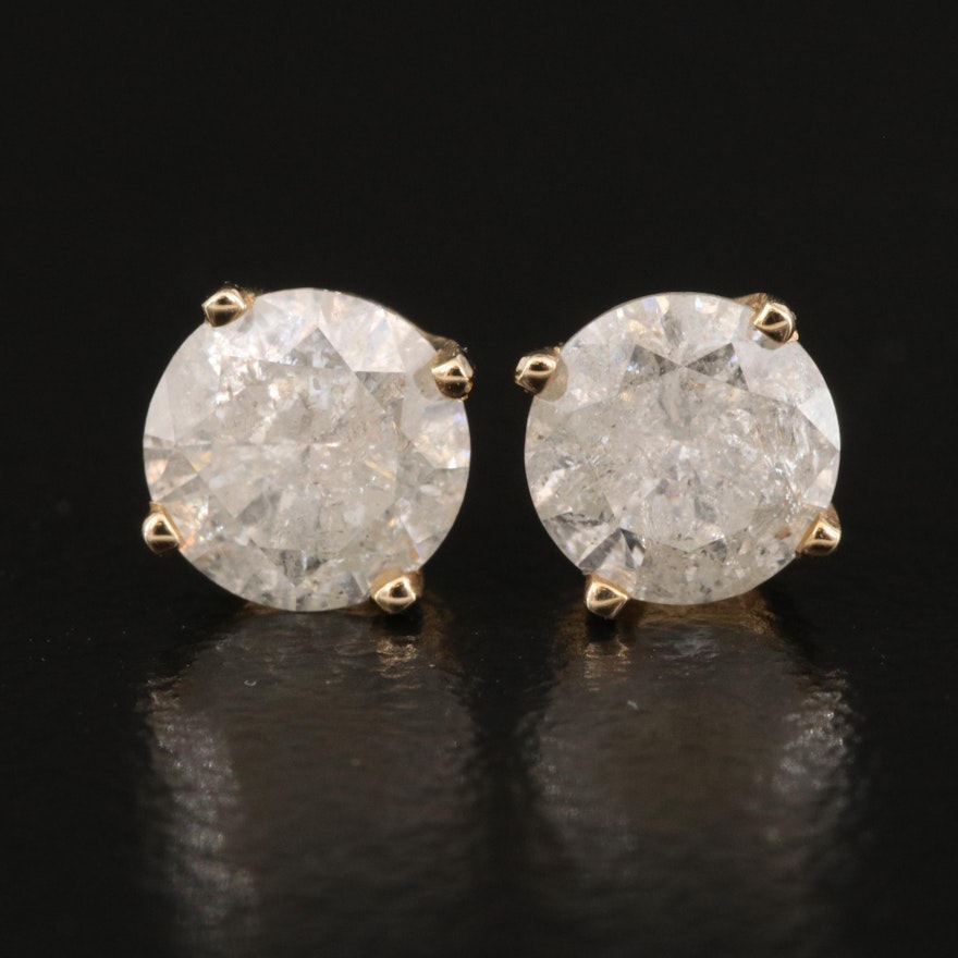 14K 1.22 CTW Diamond Stud Earrings