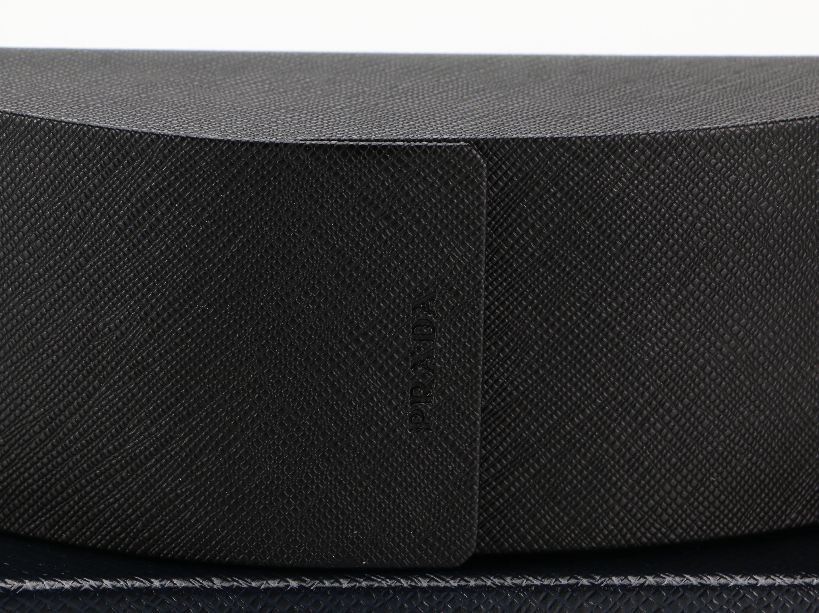 Prada Blue Gradient Modified Cat Eye Aviator Sunglasses with Case and Box