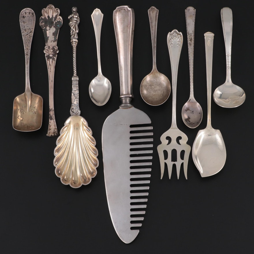 Towle Sterling Silver Spoon and Other Sterling Silver and Silver Plate Flatware