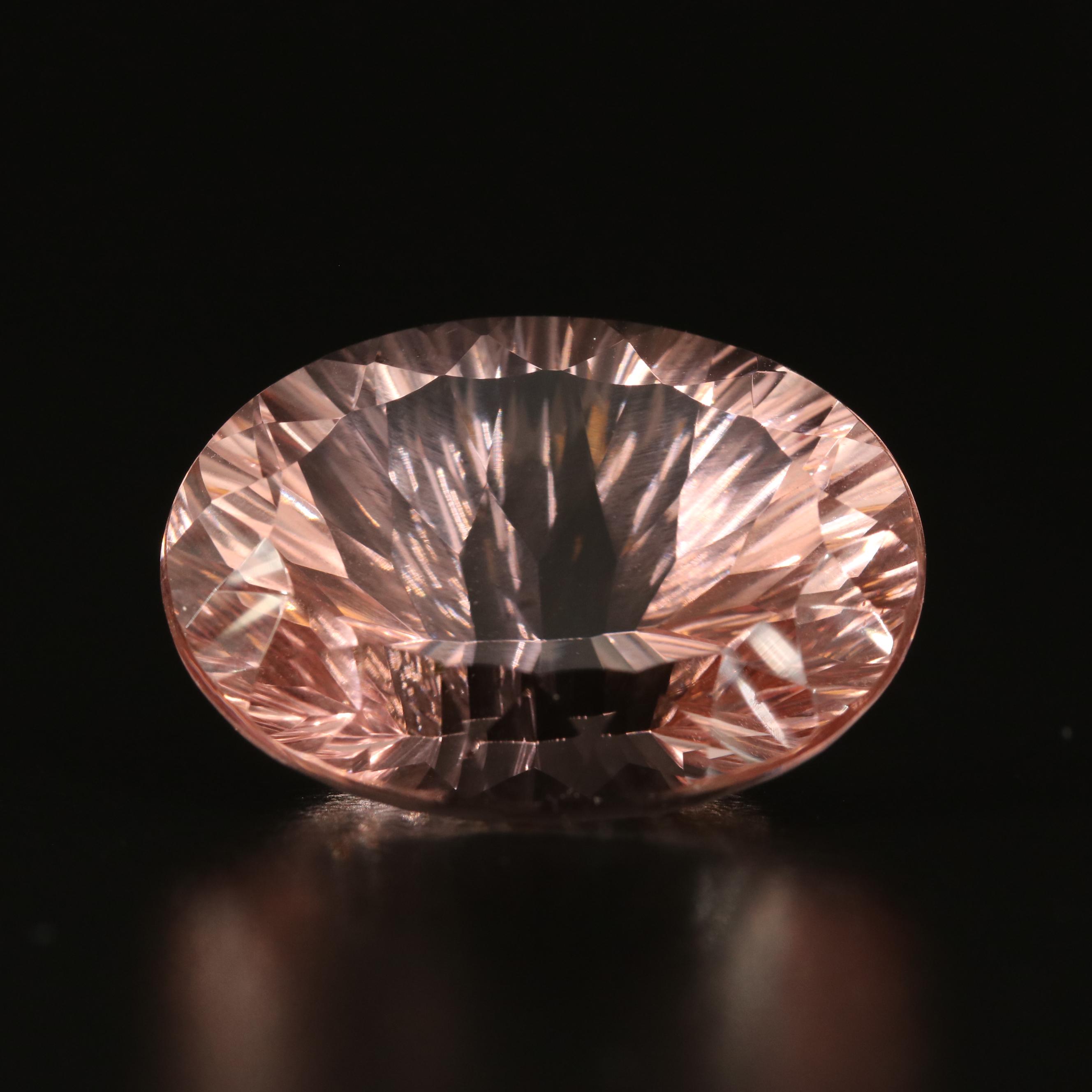 Loose 24.33 CT Oval Faceted Morganite