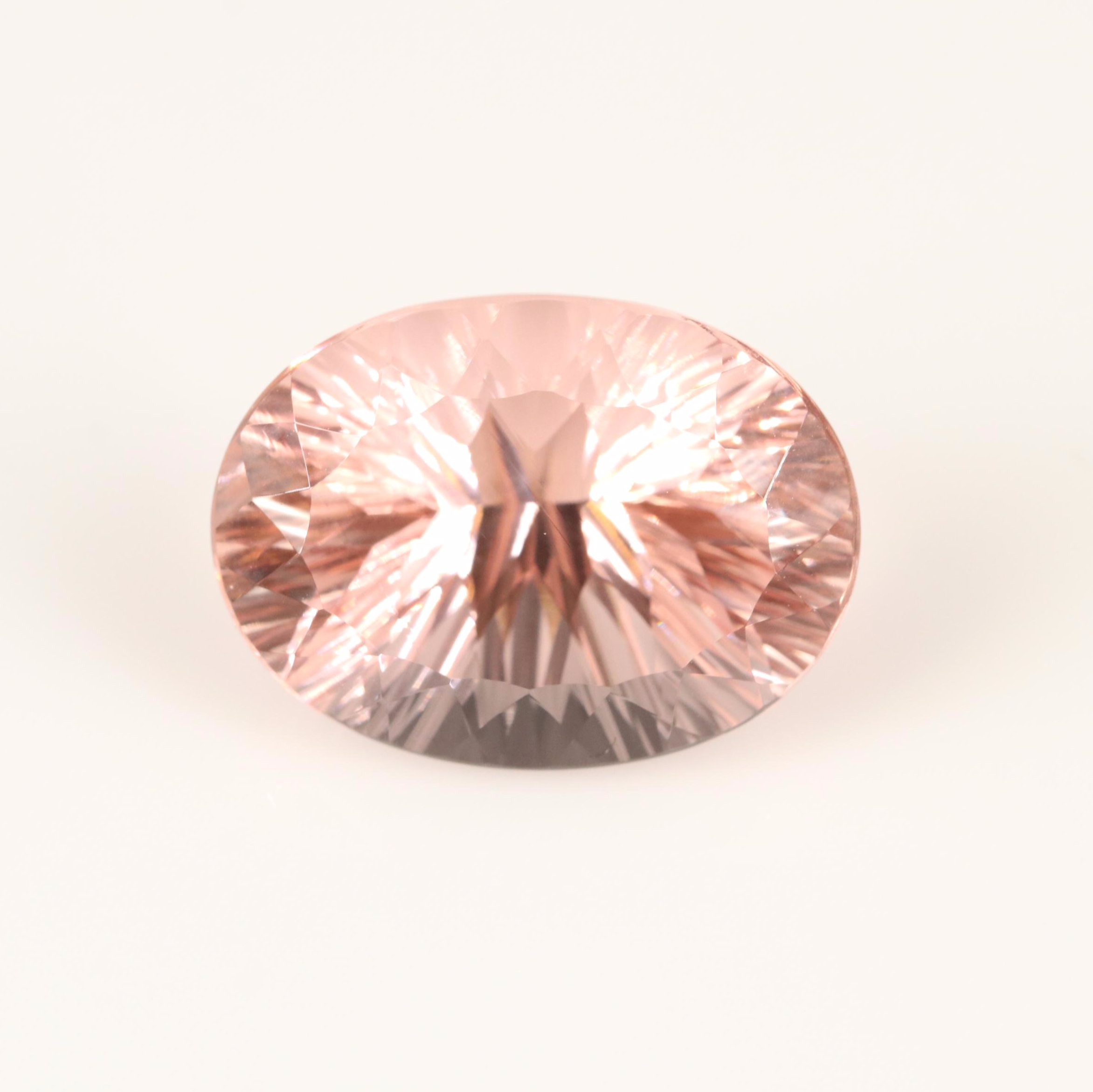 Loose 24.33 CT Oval Faceted Morganite