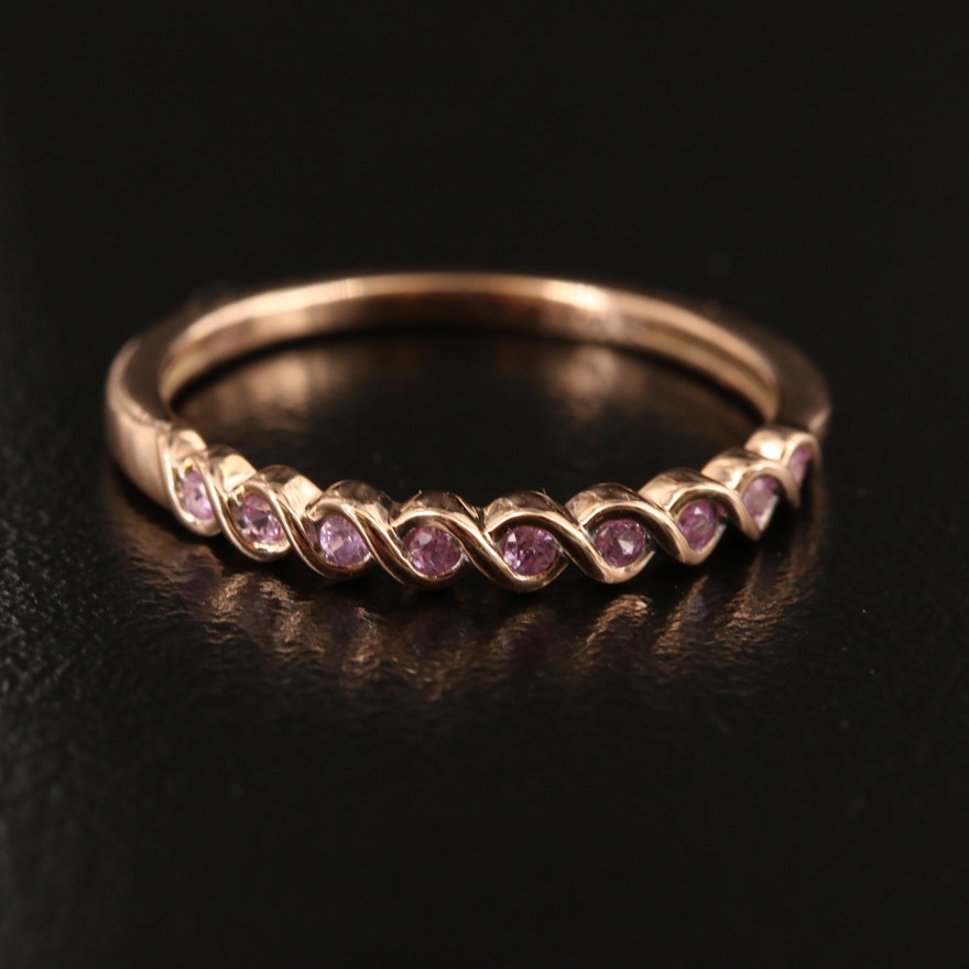 10K Rose Gold Sapphire Ring