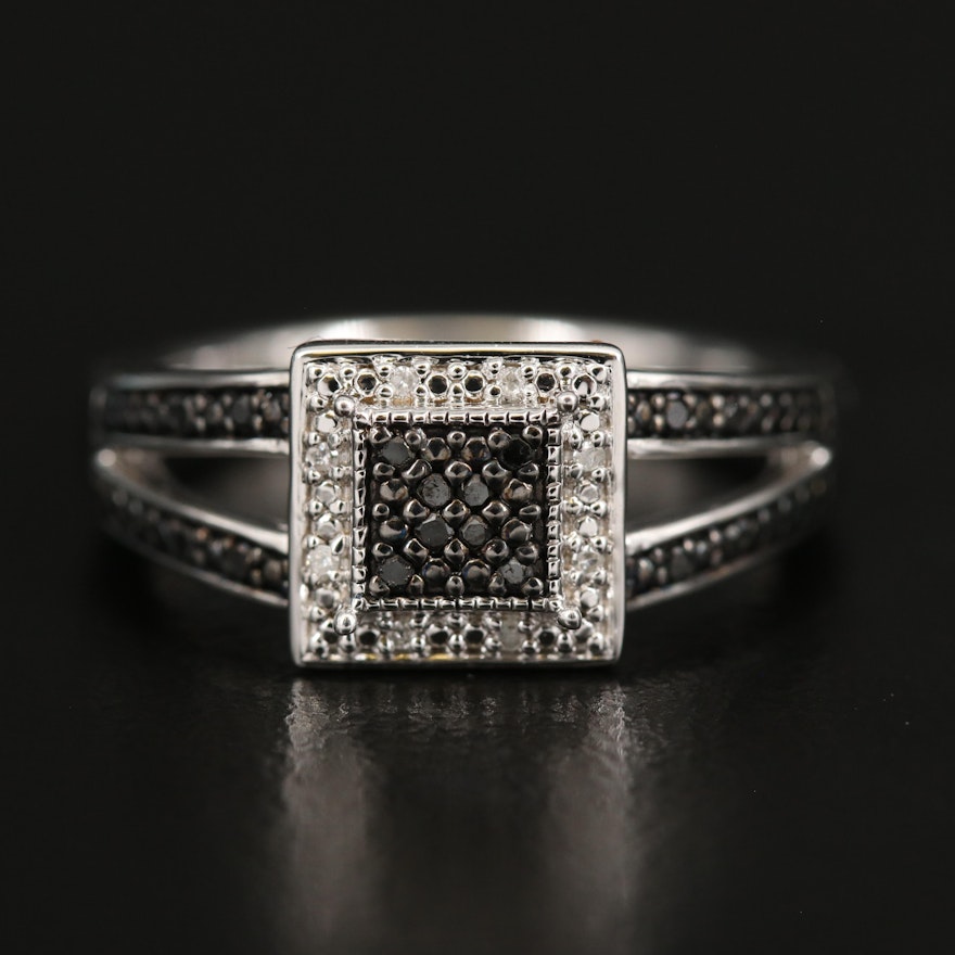 Sterling Diamond Ring