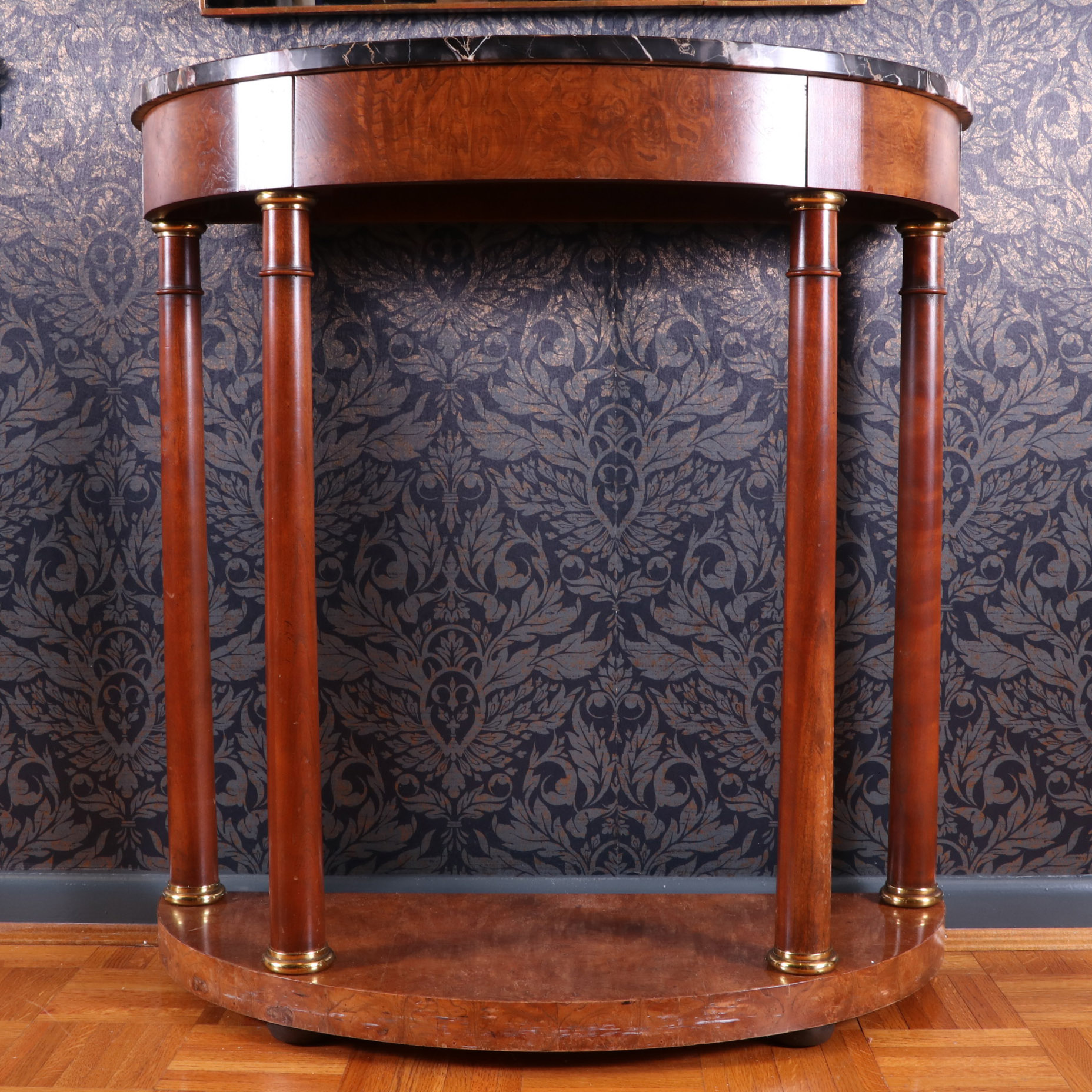 Baker Furniture Neoclassical Style Demilune Console Table