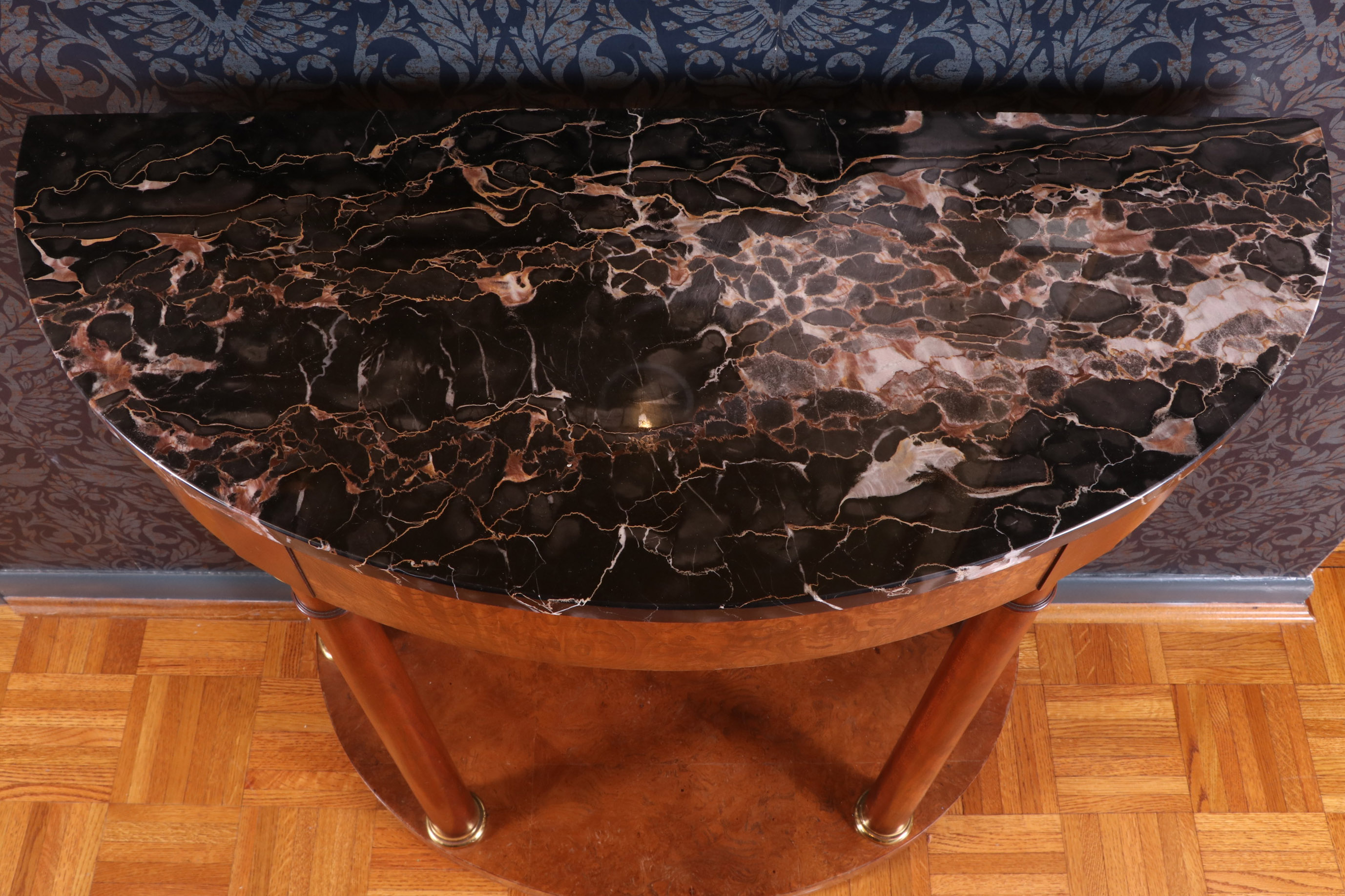 Baker Furniture Neoclassical Style Demilune Console Table