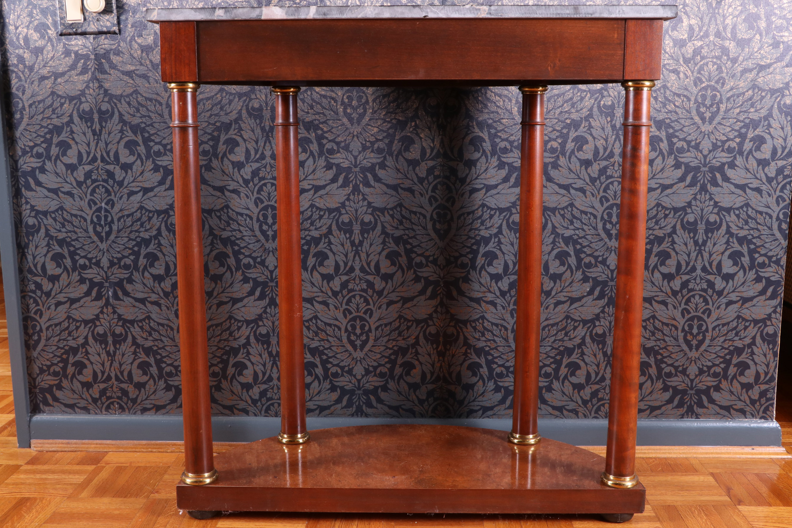 Baker Furniture Neoclassical Style Demilune Console Table