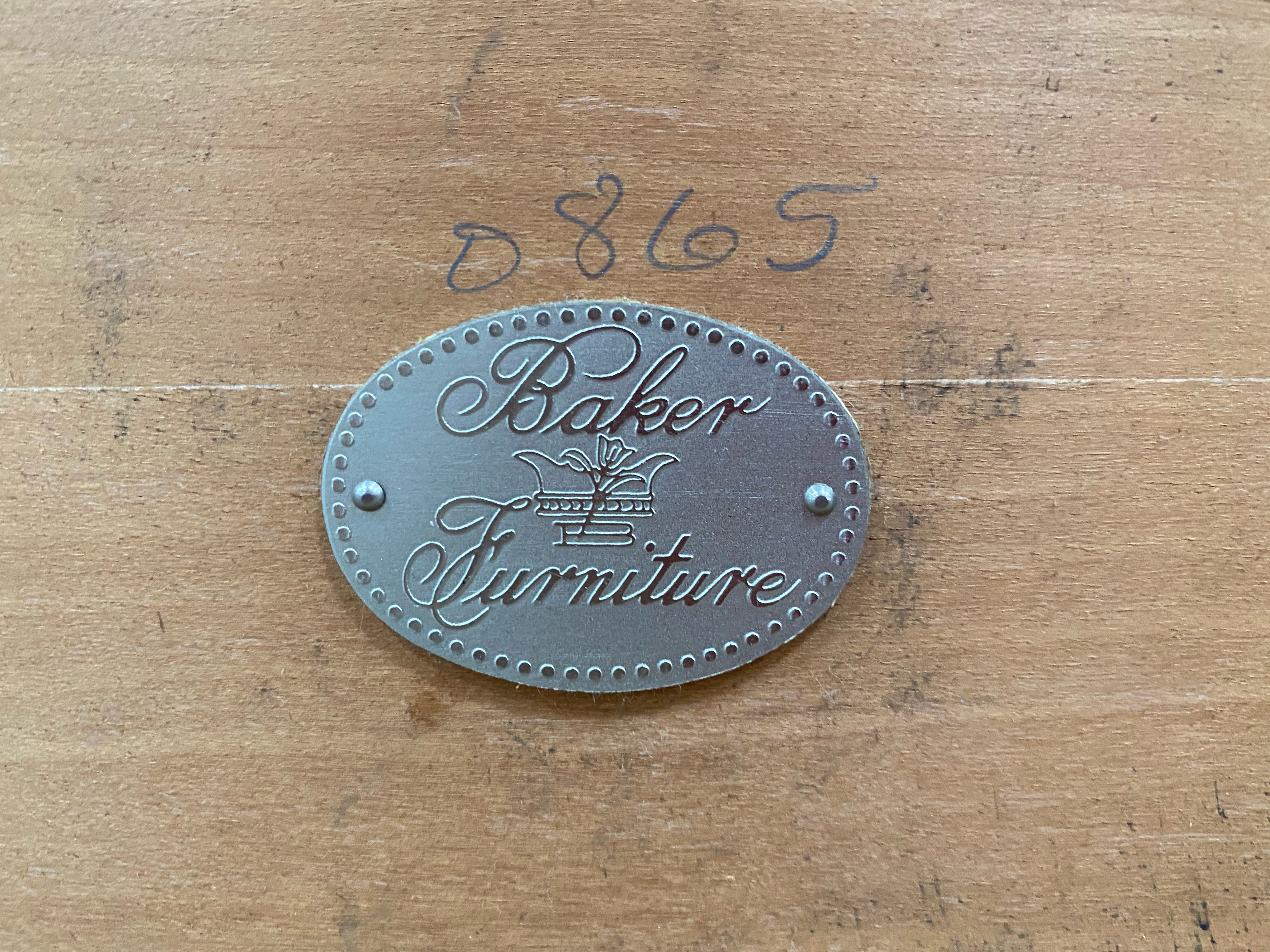 Baker Furniture Neoclassical Style Demilune Console Table