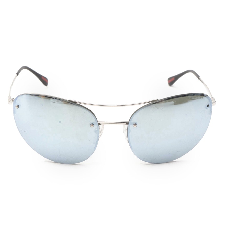 Prada SPS51R Rimless Aviator Sunglasses