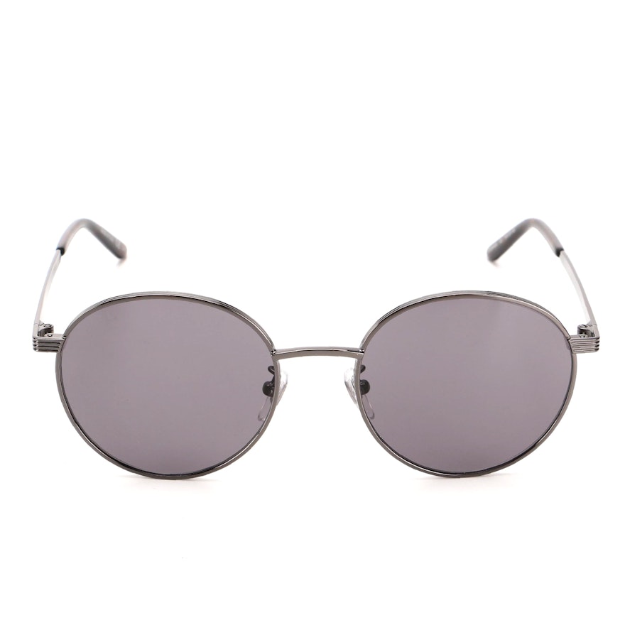Gucci GG0944SA Round Sunglasses in Grey Ruthenium with Case