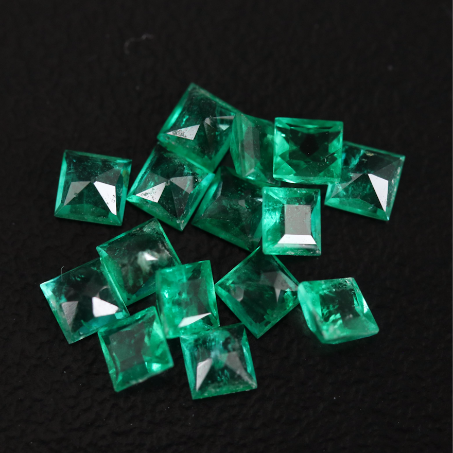 Loose 2.21 CT Square Faceted Emerald