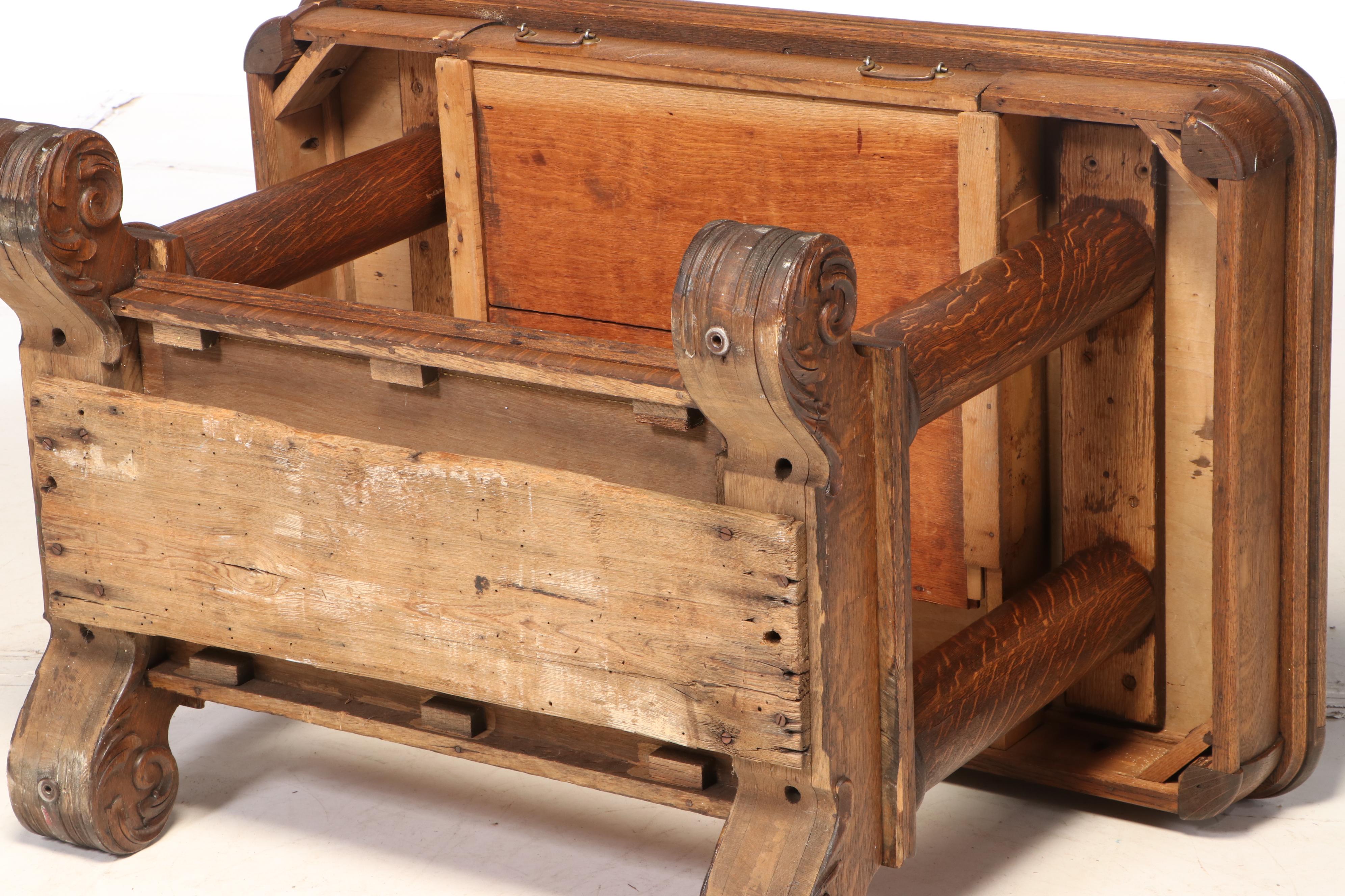 Victorian Oak Writing Table Signed by Diane Ladd from the Movie "Rambling Rose"