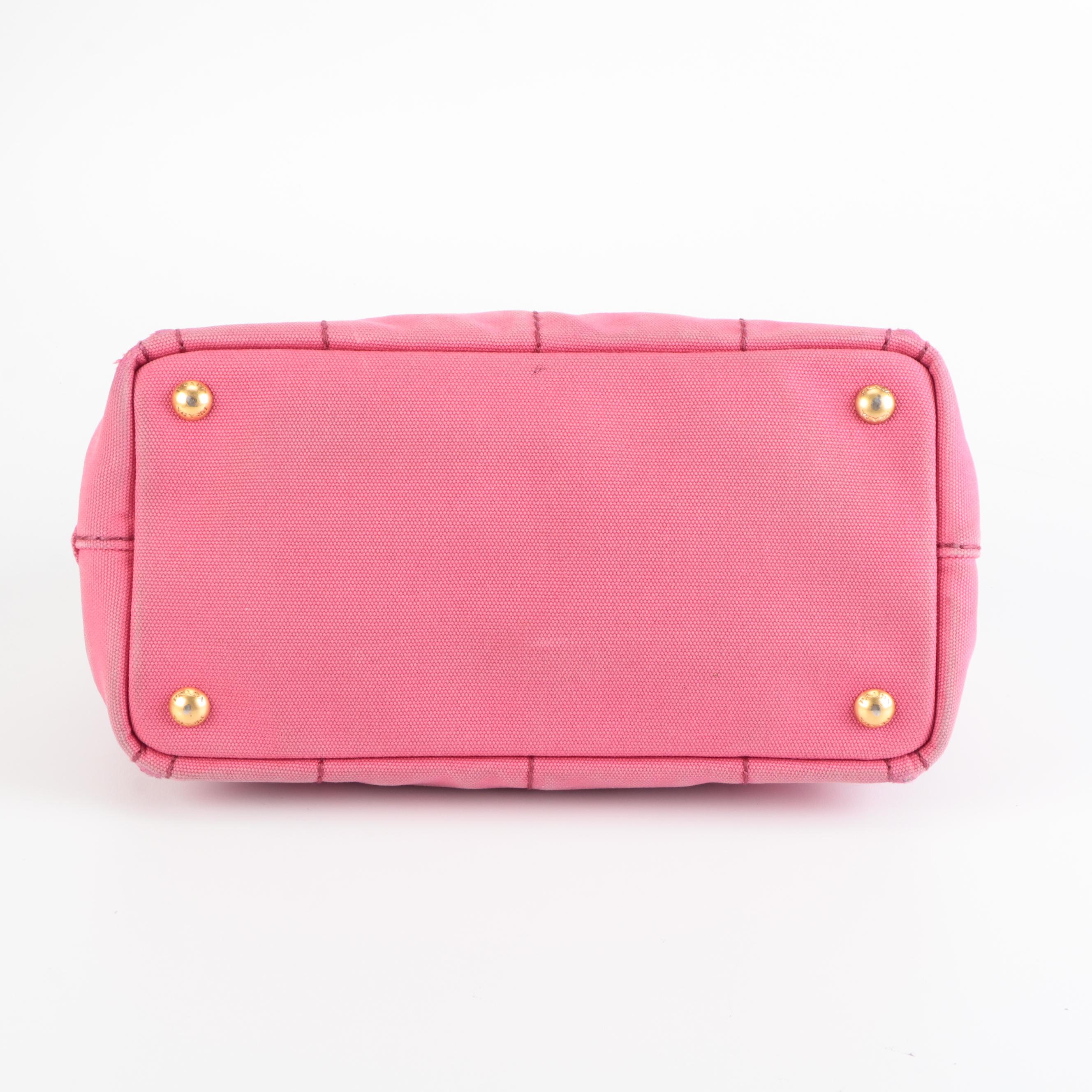 Prada Canapa Logo Garde Tote in Peonia Canvas