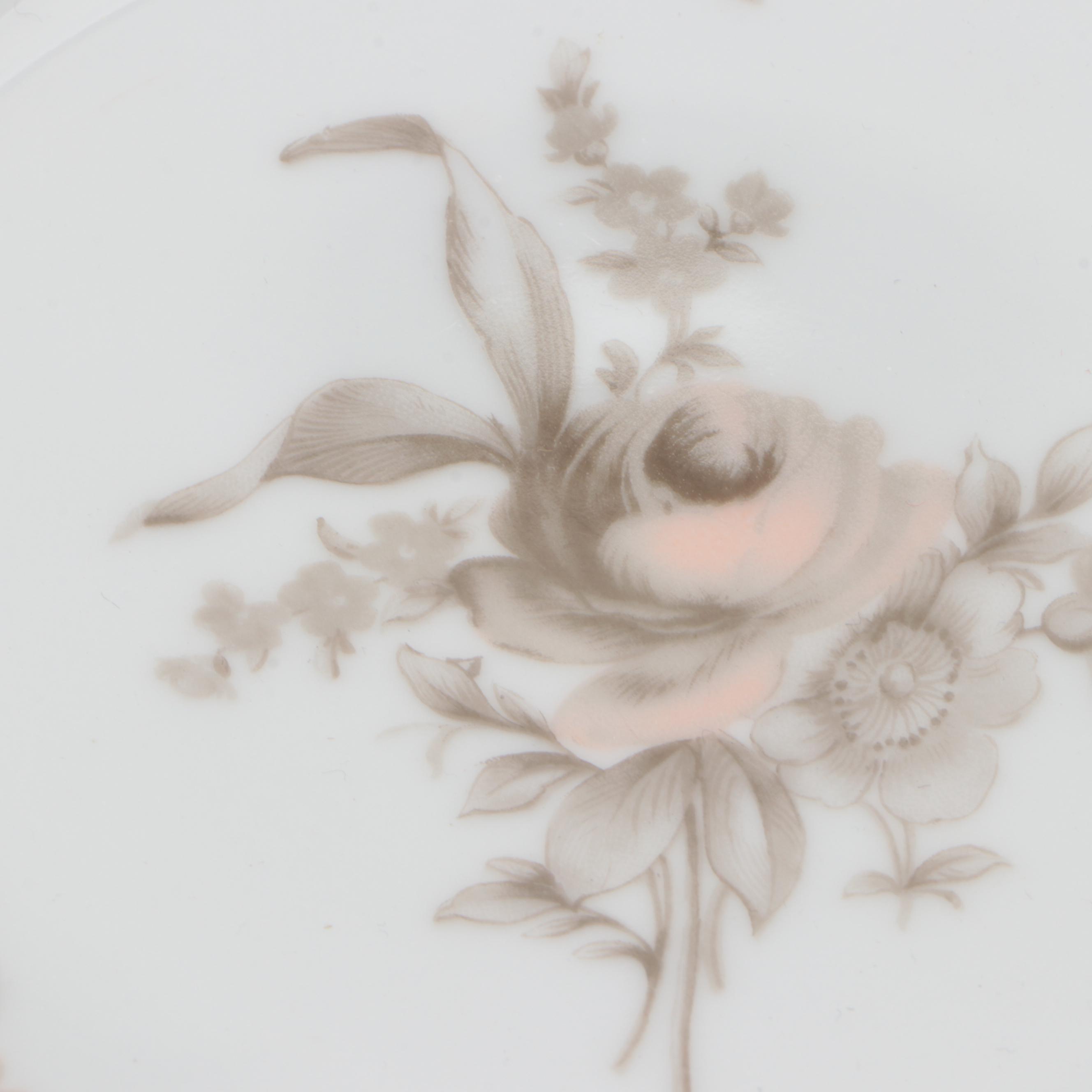 Johahn Haviland "Sepia Rose" Porcelain Dinnerware, 20th Century
