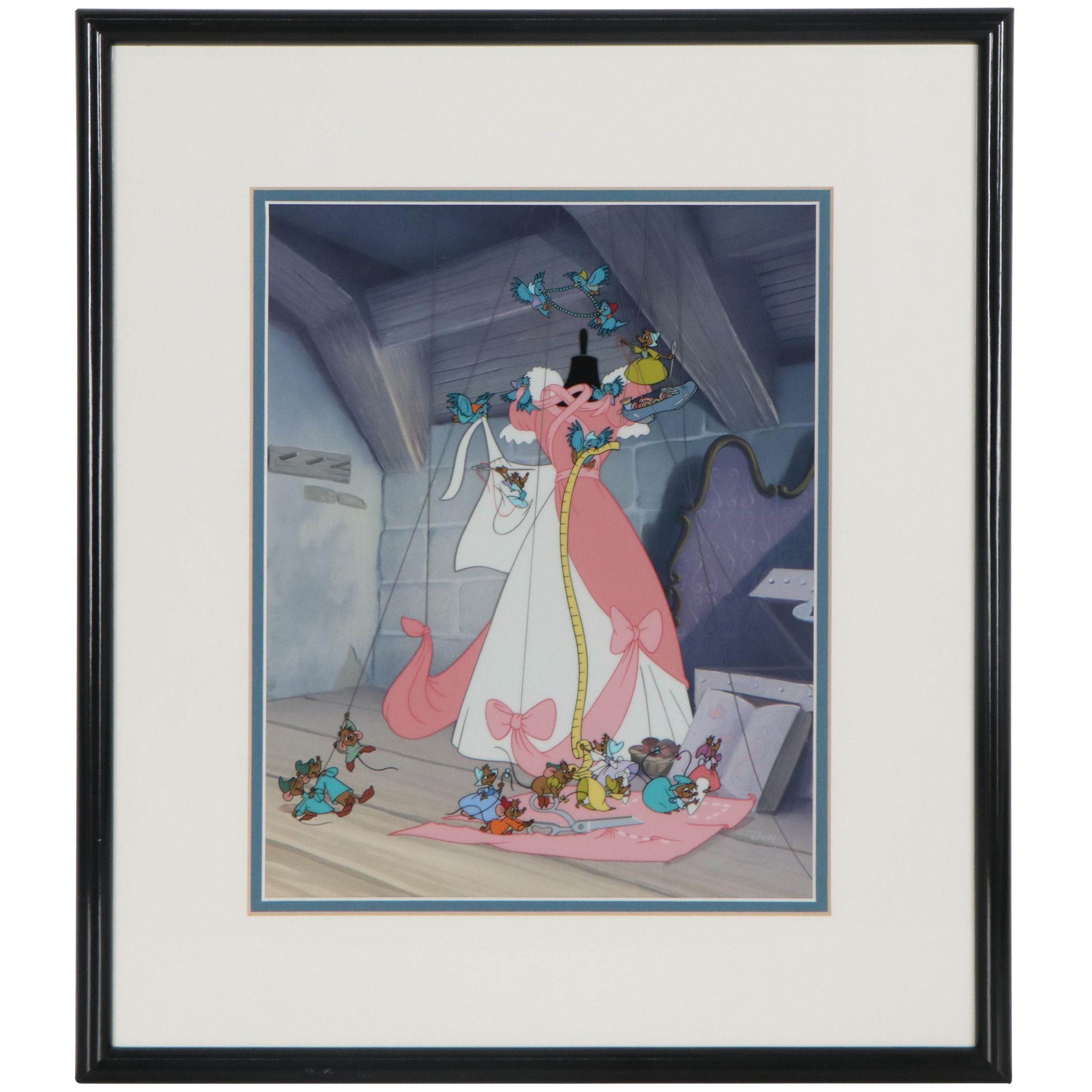 Disney "Cinderella" Sericel "A Lovely Dress for Cinderelly," 1998