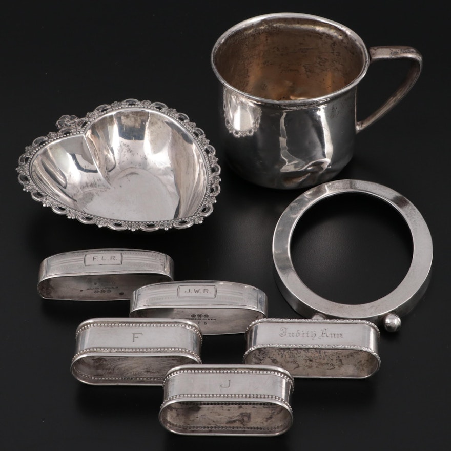 Fisher, Wee Folks, Watson, and Webster Sterling Silver Table Accessories