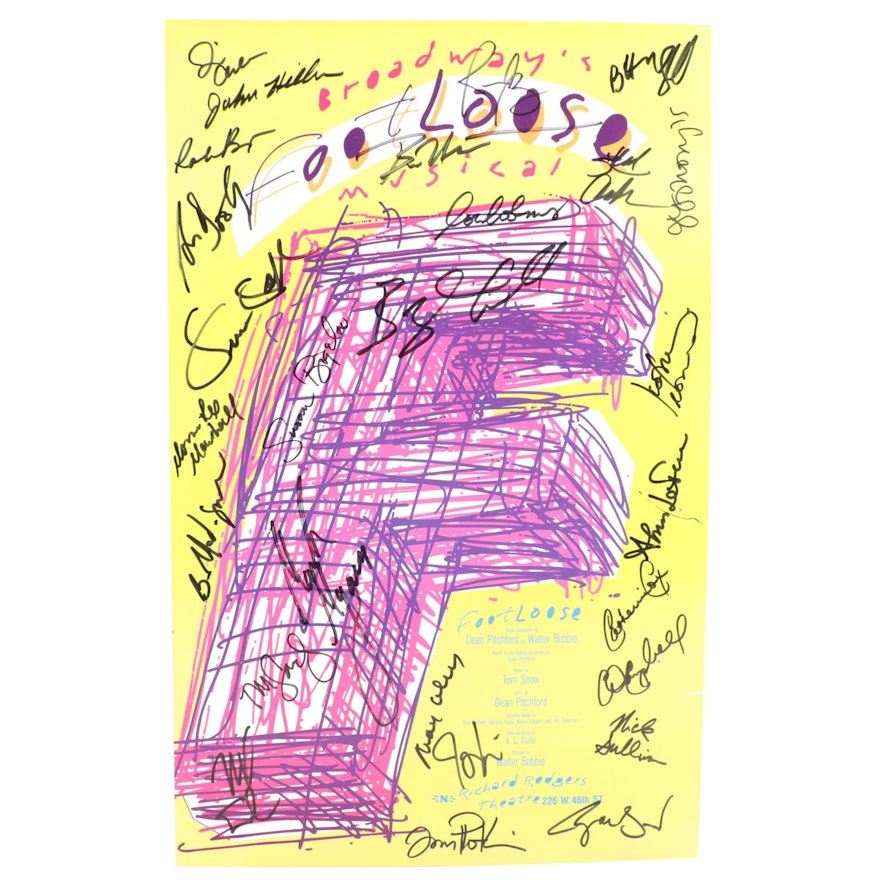 "Footloose" Broadway Musical Cast Signed Production Poster